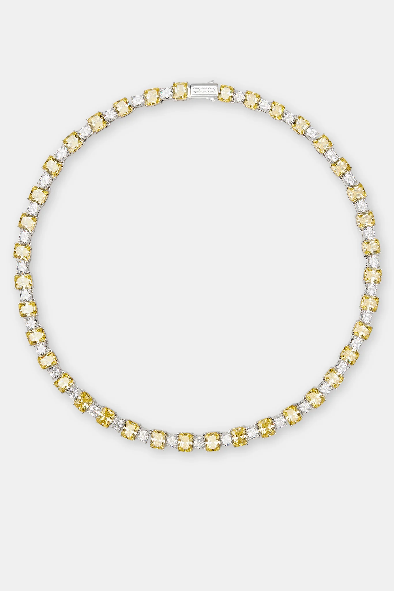 10mm Clear & Yellow Square Tennis Chain - Image 4