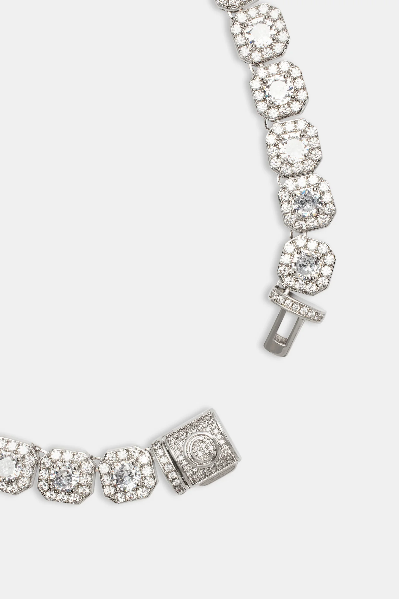 Clustered Tennis Chain - 10mm - White - Image 5