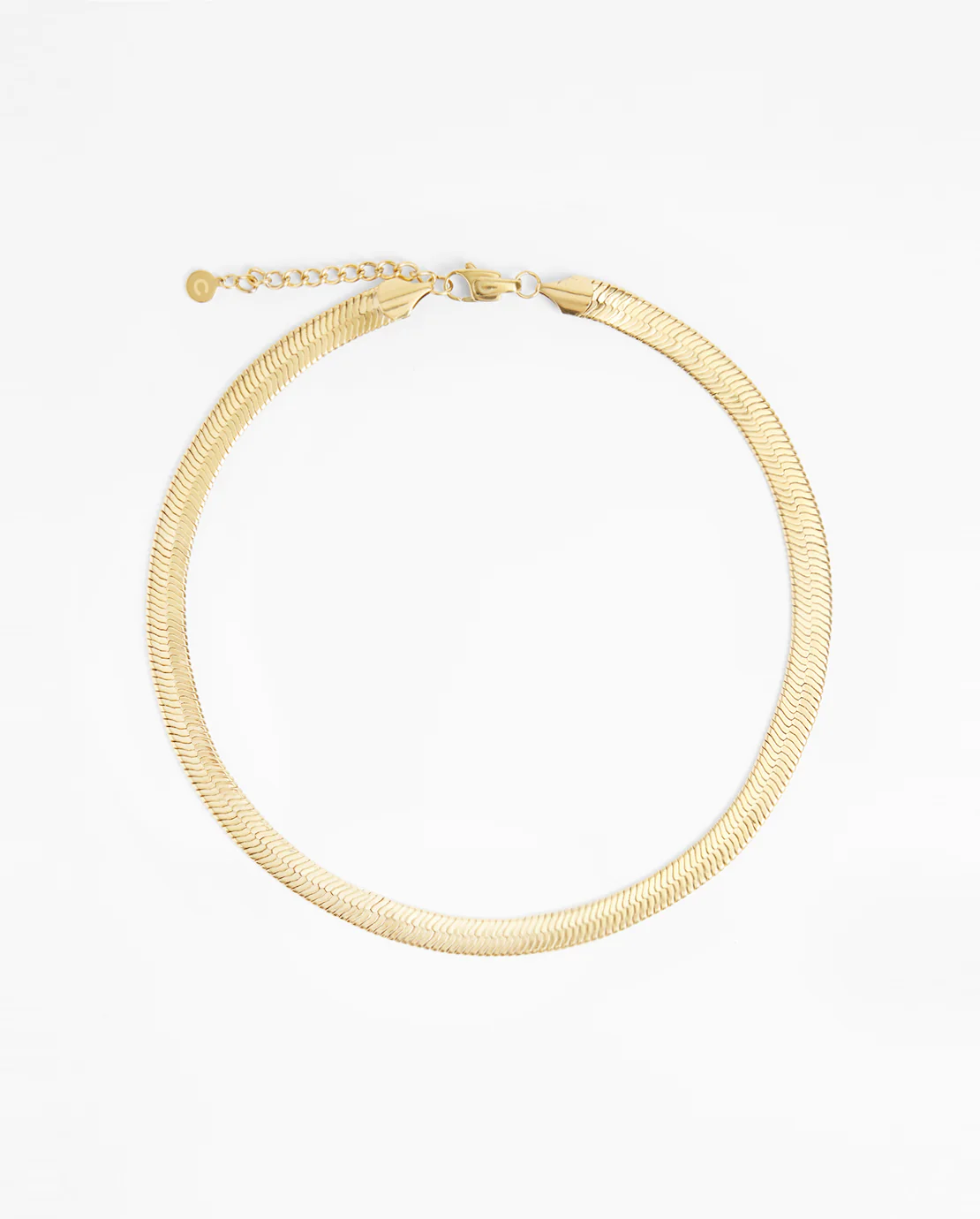 10mm Flat Snake Chain - Gold