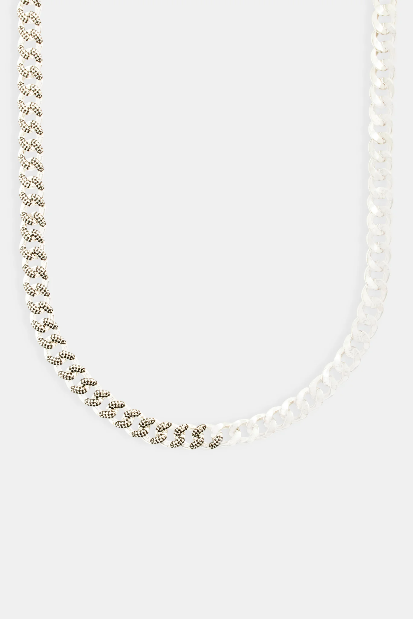 10mm Half Polished Half Iced Black CZ Cuban Chain - Image 2