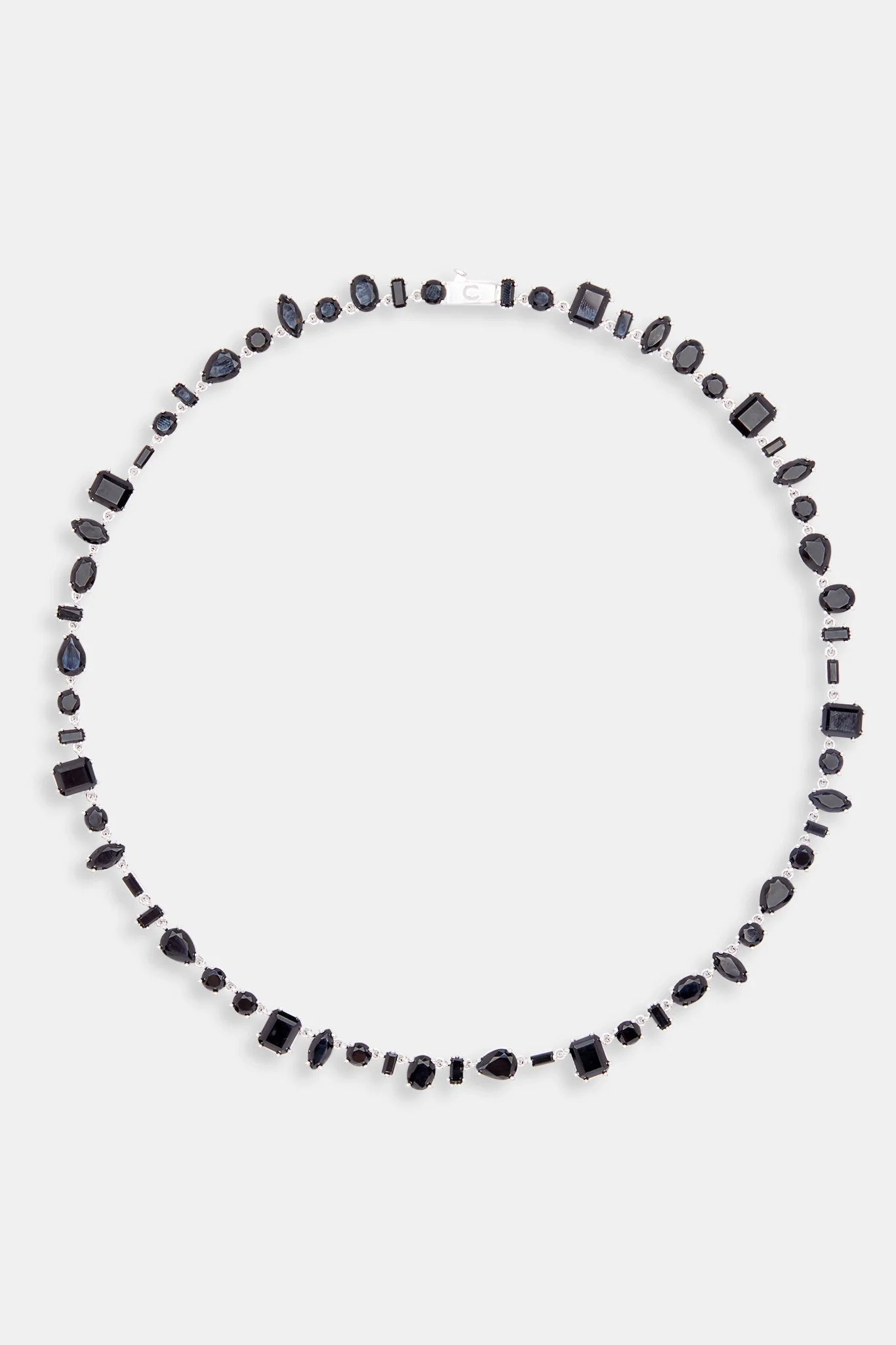 10mm Iced Black CZ Mixed Shape Tennis Chain - Image 3