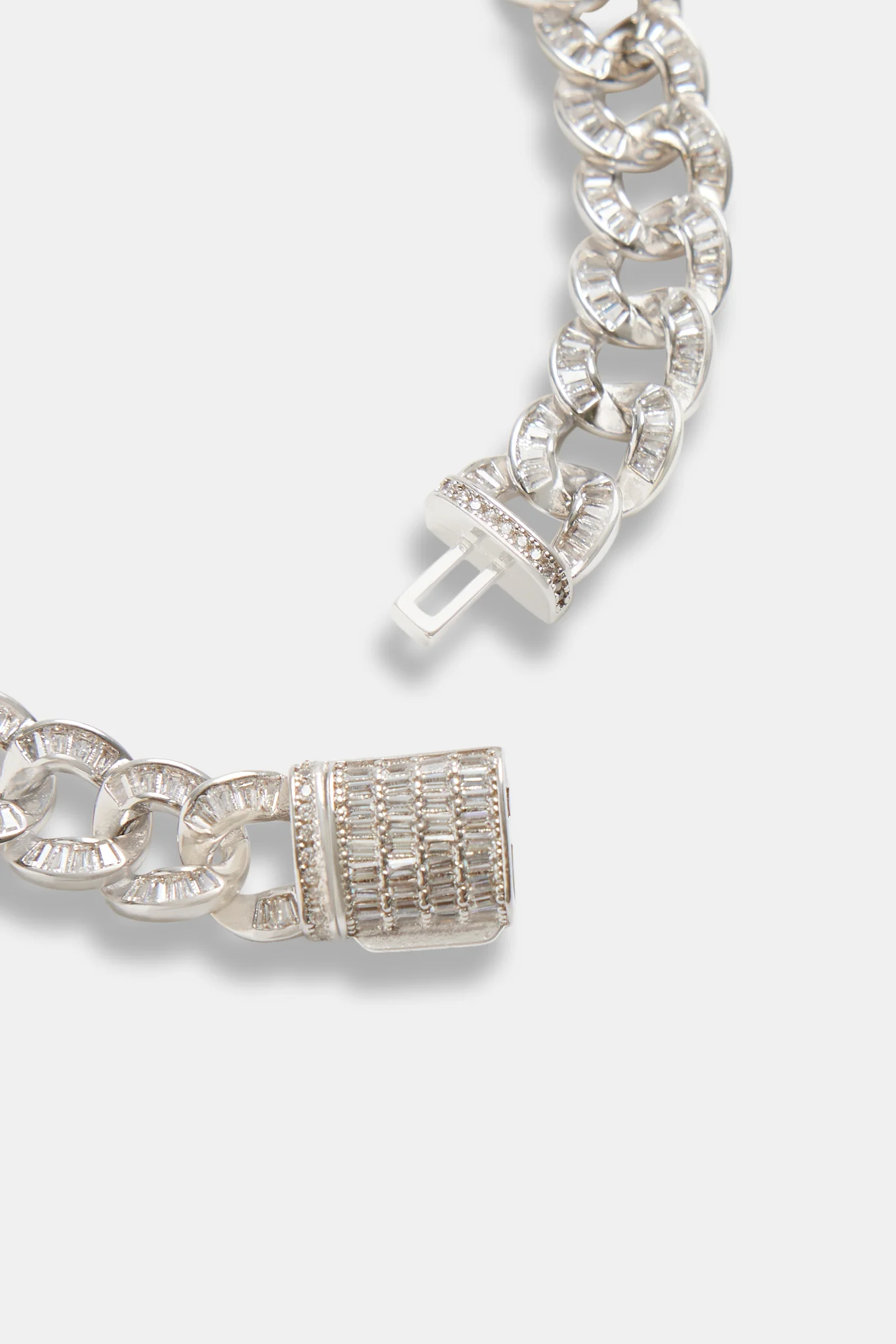 10mm Iced CZ Baguette Cuban Bracelet - Image 3