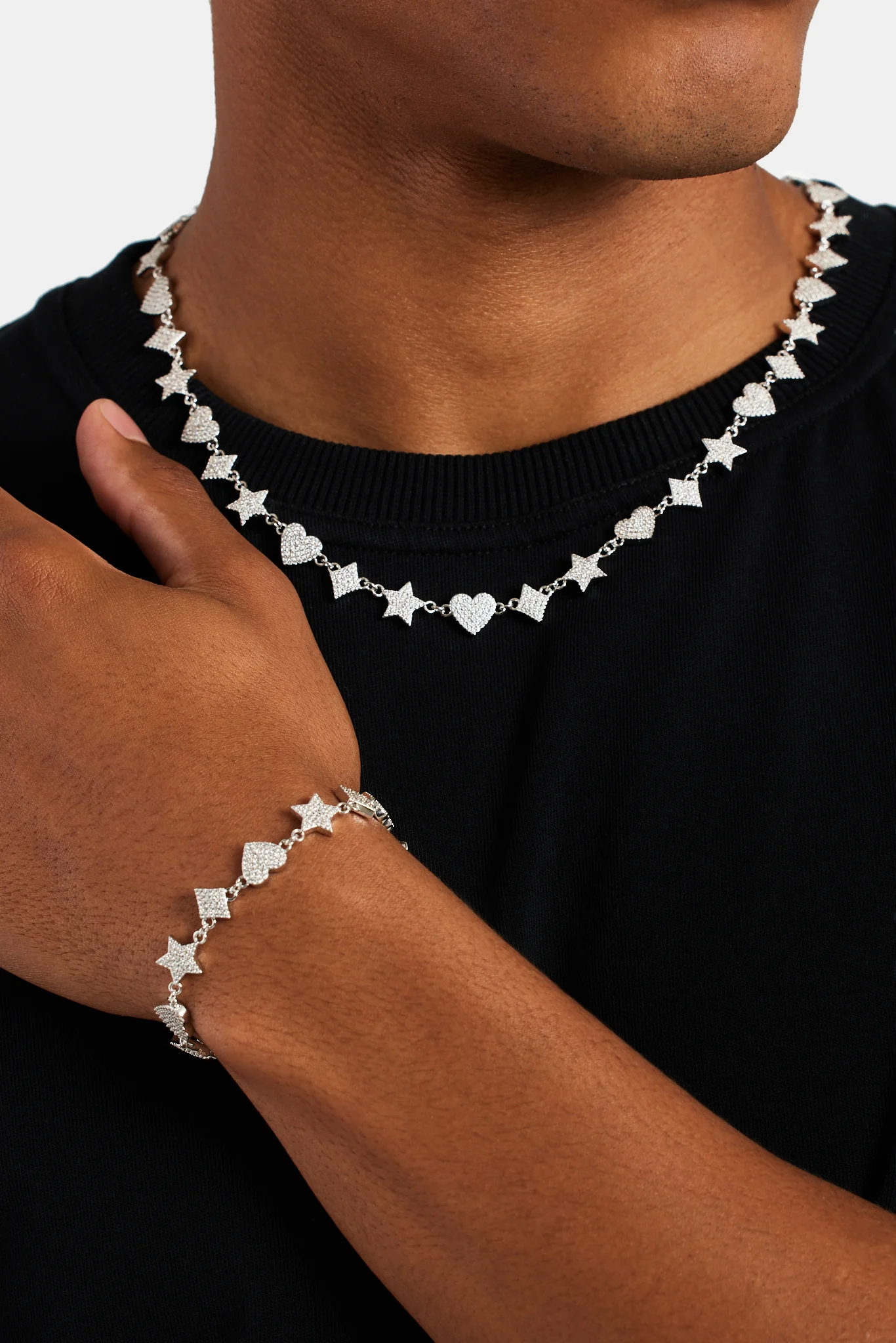 10mm Iced CZ Motif Tennis Chain - Image 5