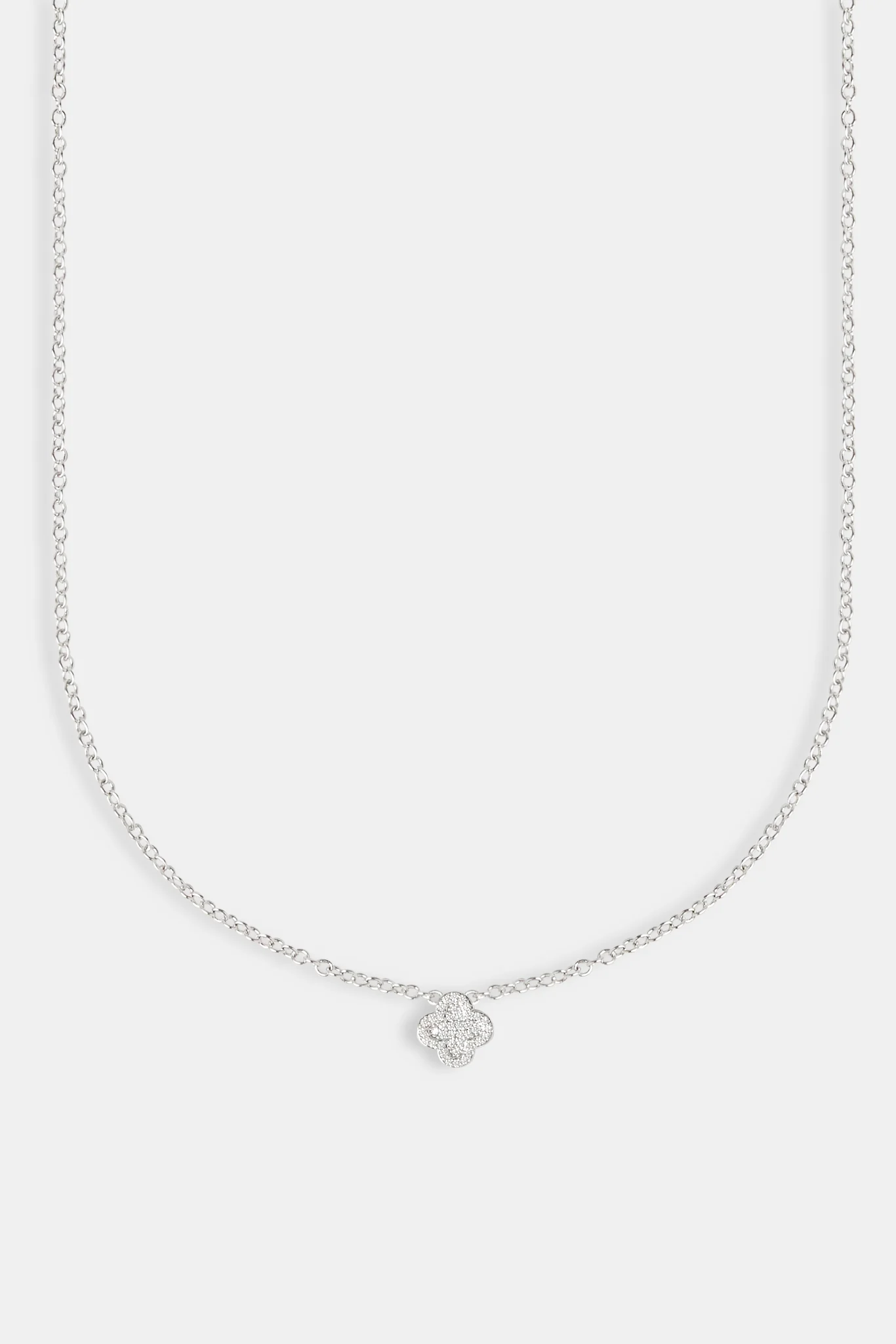 10mm Iced Motif Necklace - White - Image 2