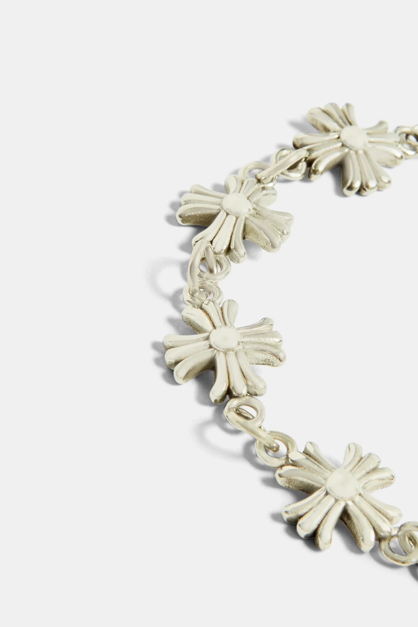 12mm Pewter Cross Stainless Steel Bracelet - Image 3