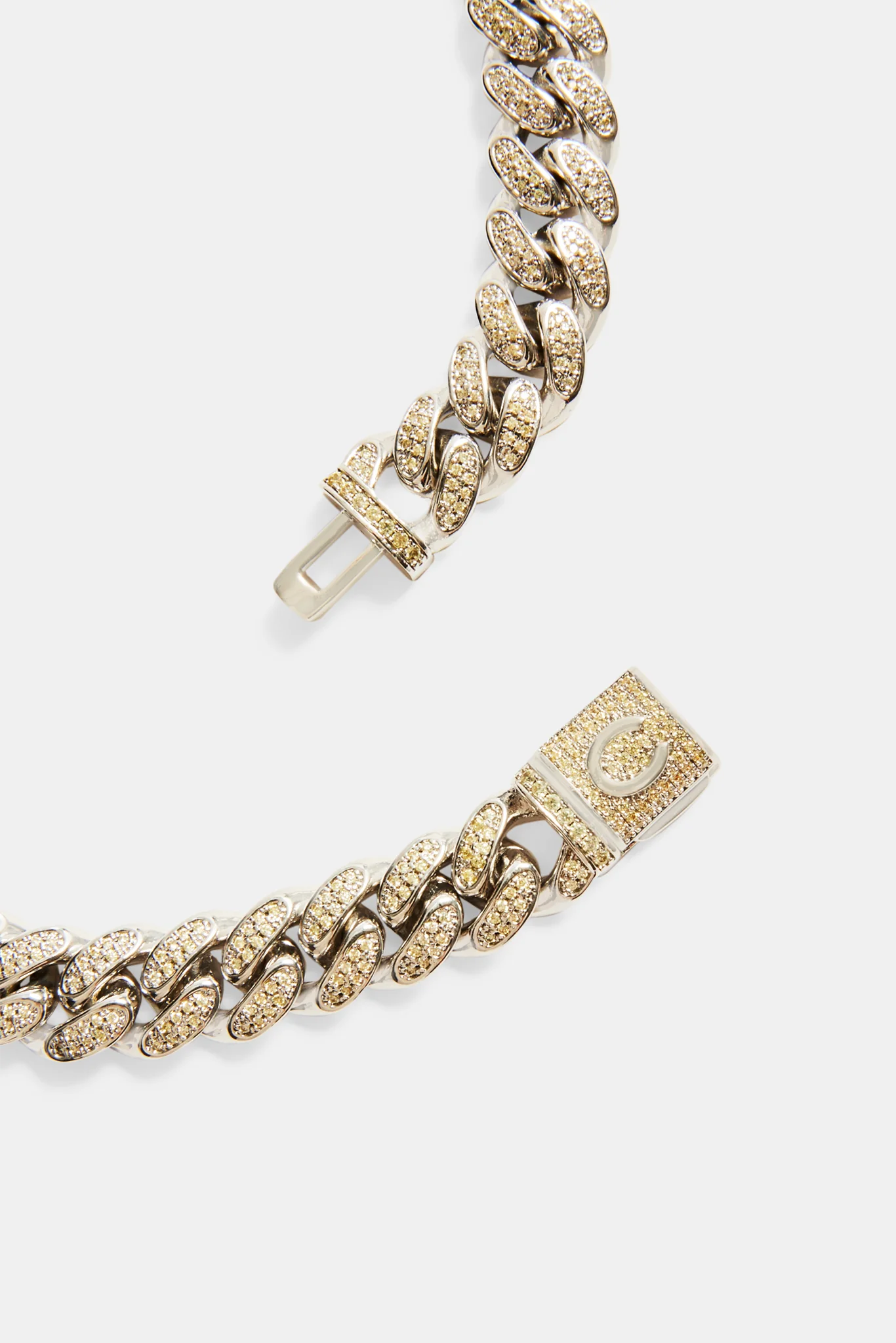 12mm Yellow Iced Out Cuban Chain Choker - Image 3
