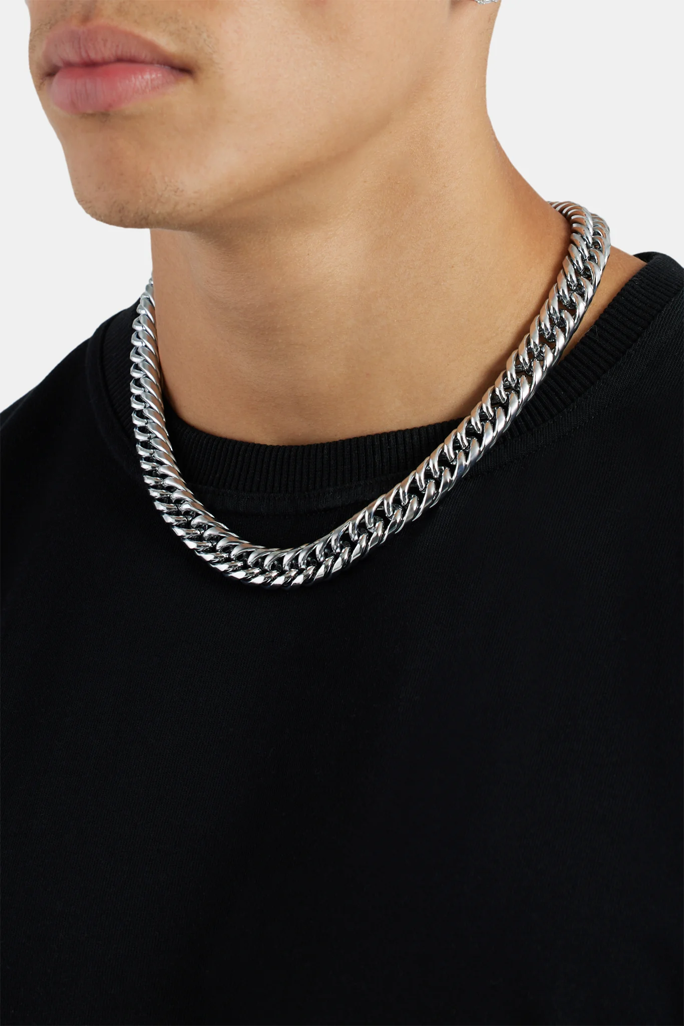 13mm Polished Cuban Link Chain - Stainless Steel - Image 3