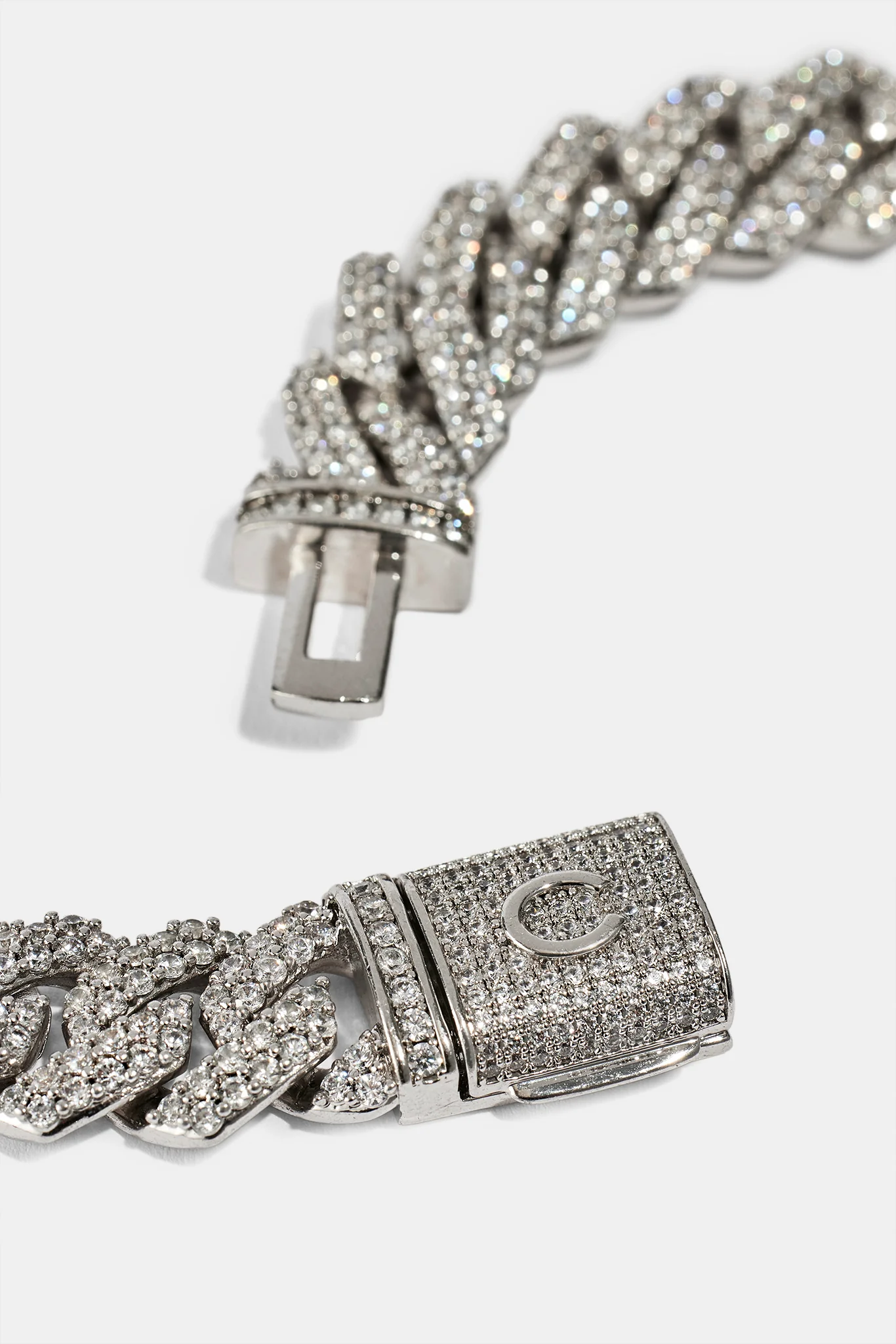 Prong Cuban Chain - 14mm - White - Image 3