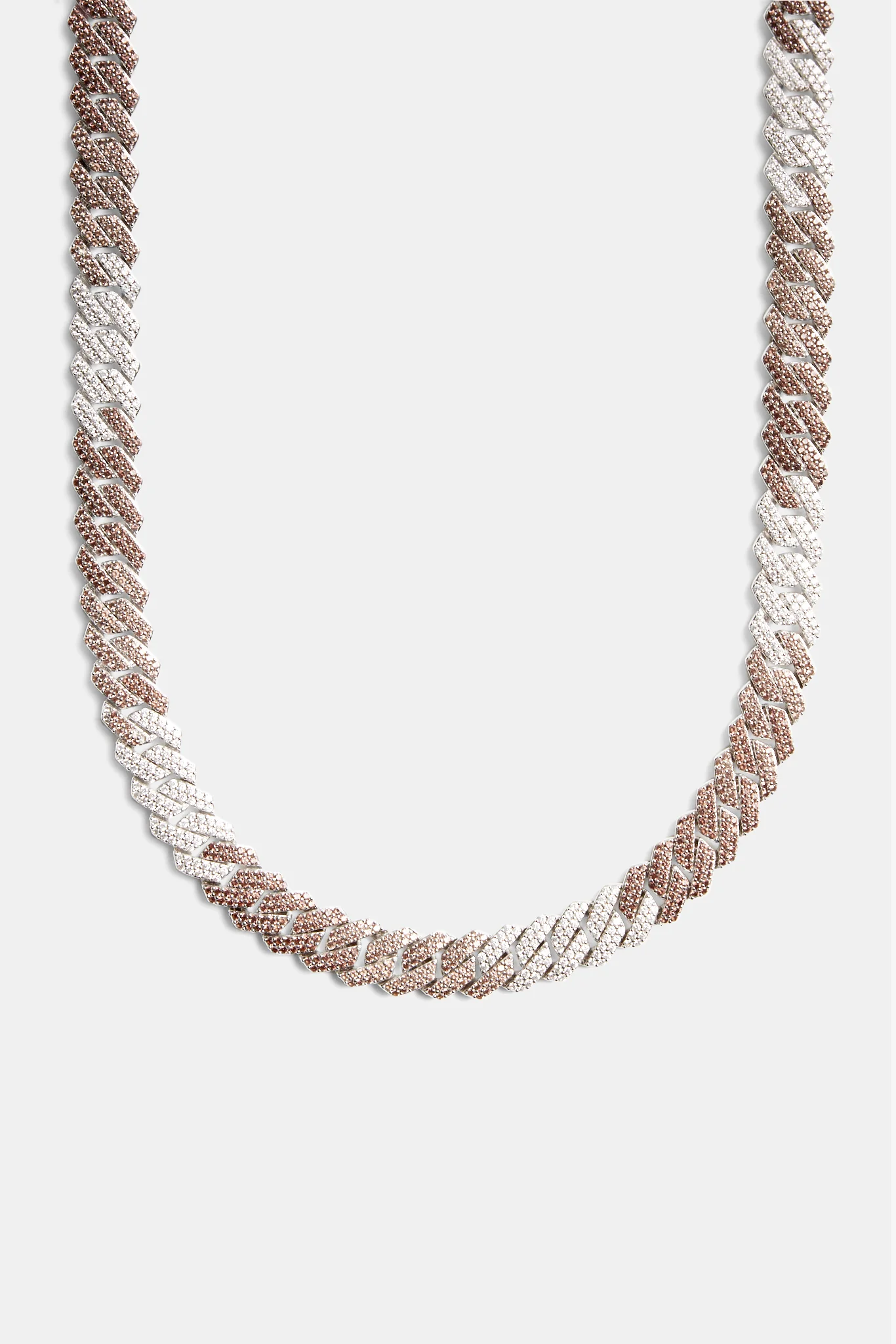 14mm Gradient Iced Cuban Chain - Chocolate - Image 2