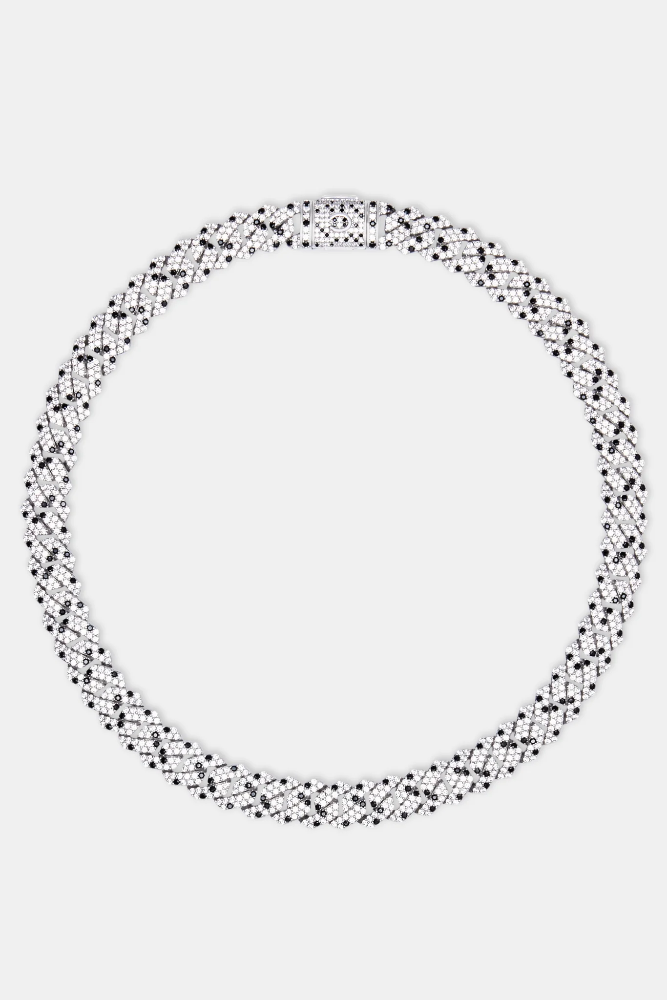 Iced Prong Link Chain - Black - Image 4