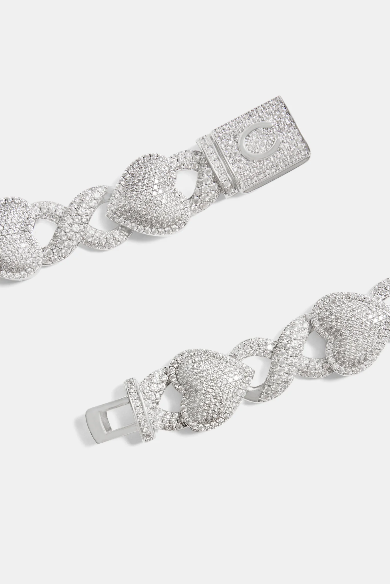 14mm Iced CZ Heart Infinity Chain - Image 4