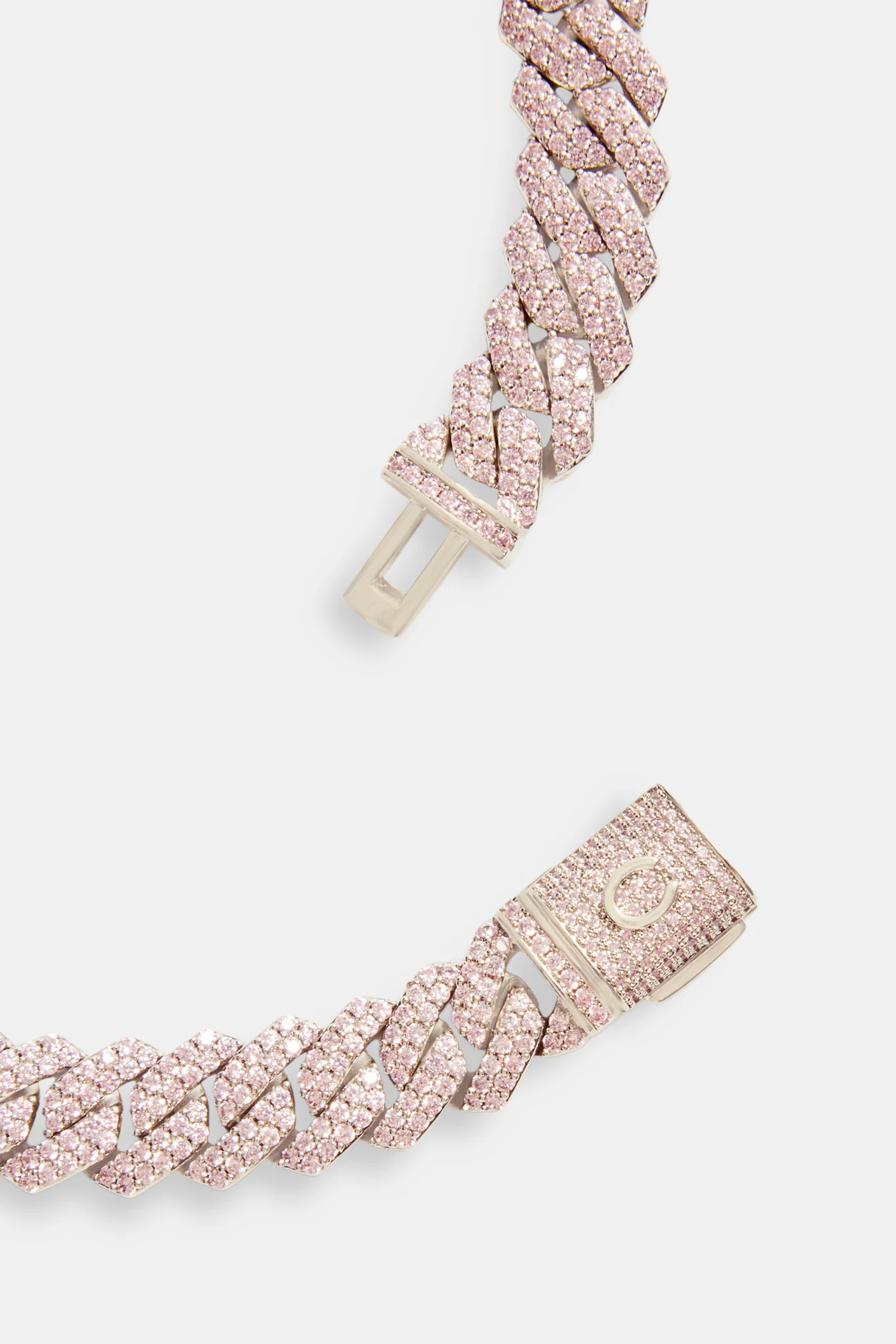 14mm Pink Prong Cuban Chain Choker - Image 3