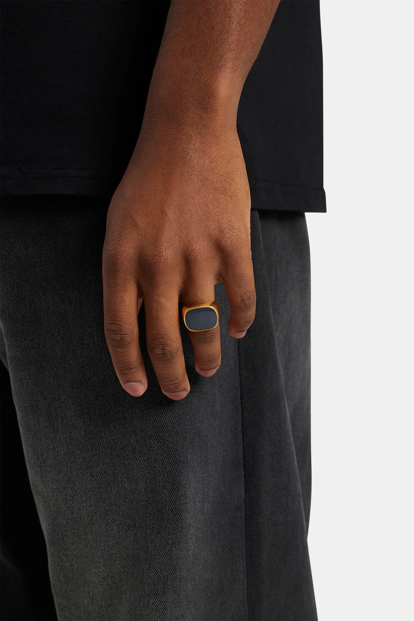 17mm 925 Black Stone Signet Ring - Image 2