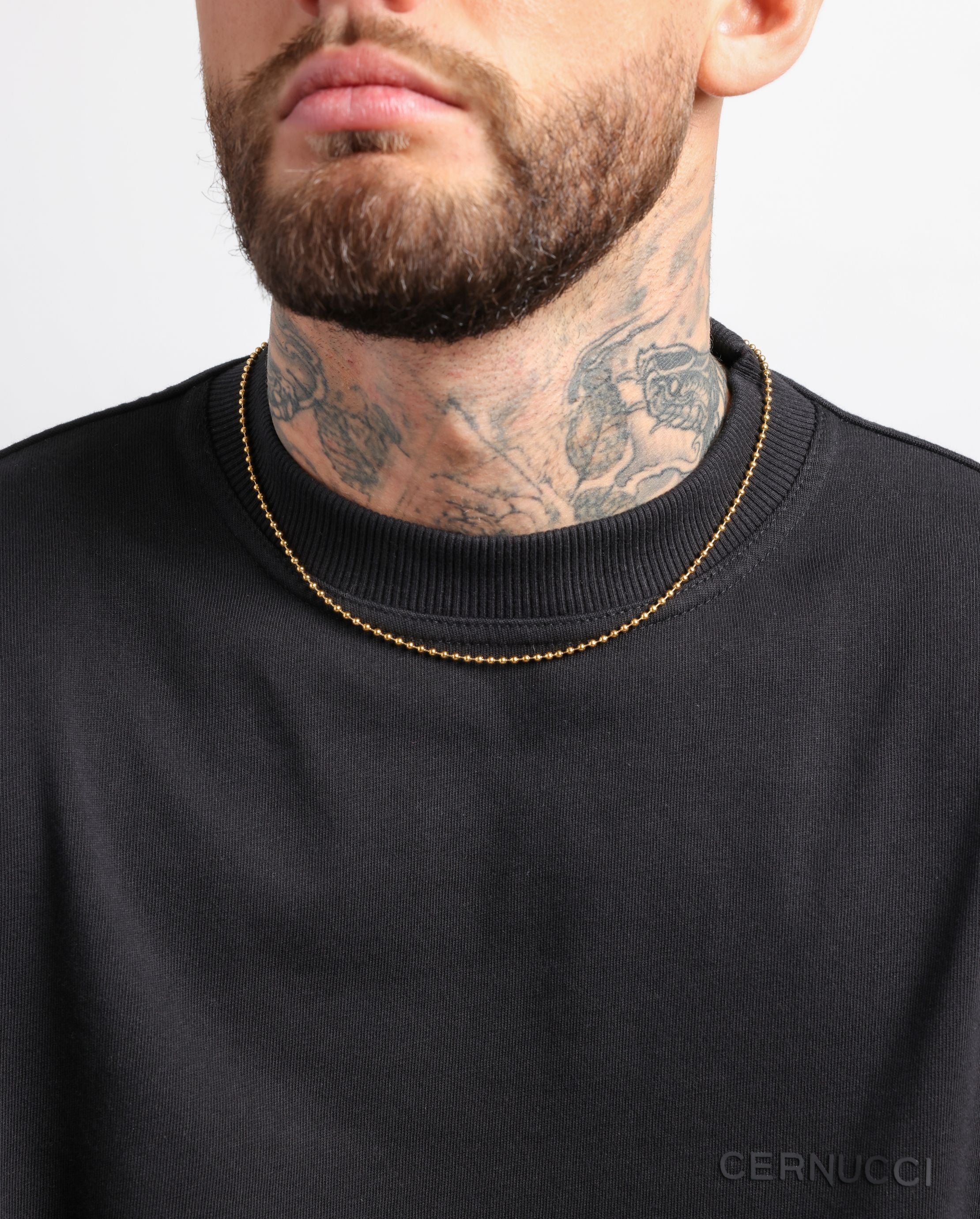 2.5mm Bead Chain - Gold - Image 2