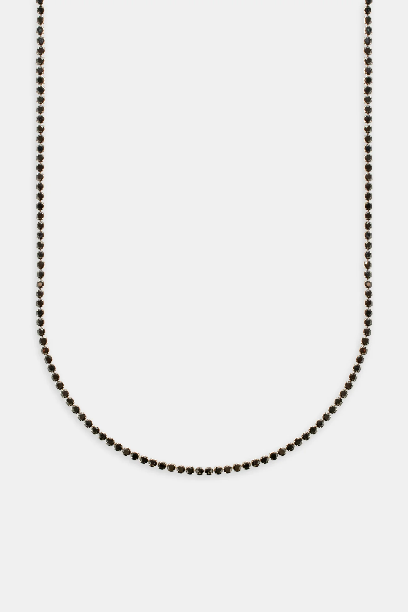 2.5mm Iced Black Micro Tennis Chain