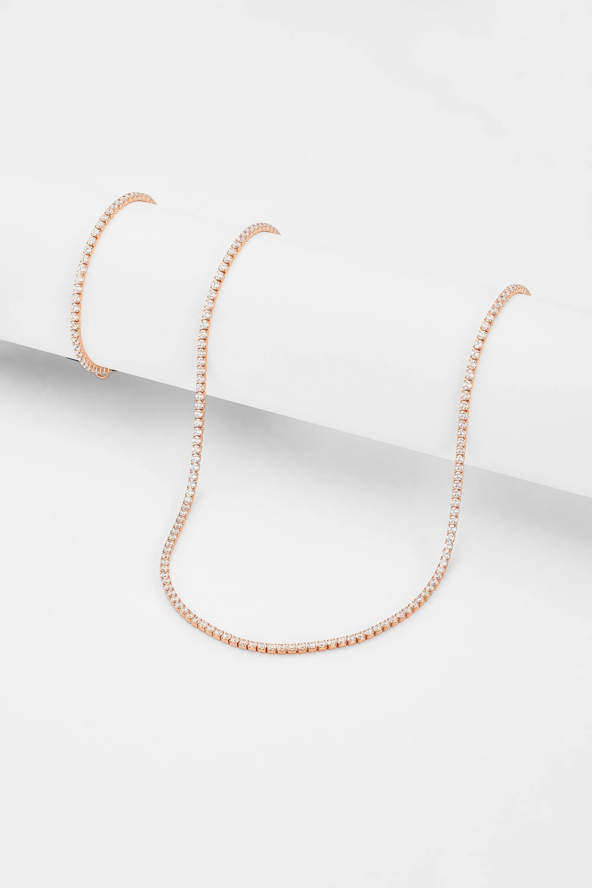 2.5mm Micro Tennis Chain + Bracelet Bundle - Rose Gold
