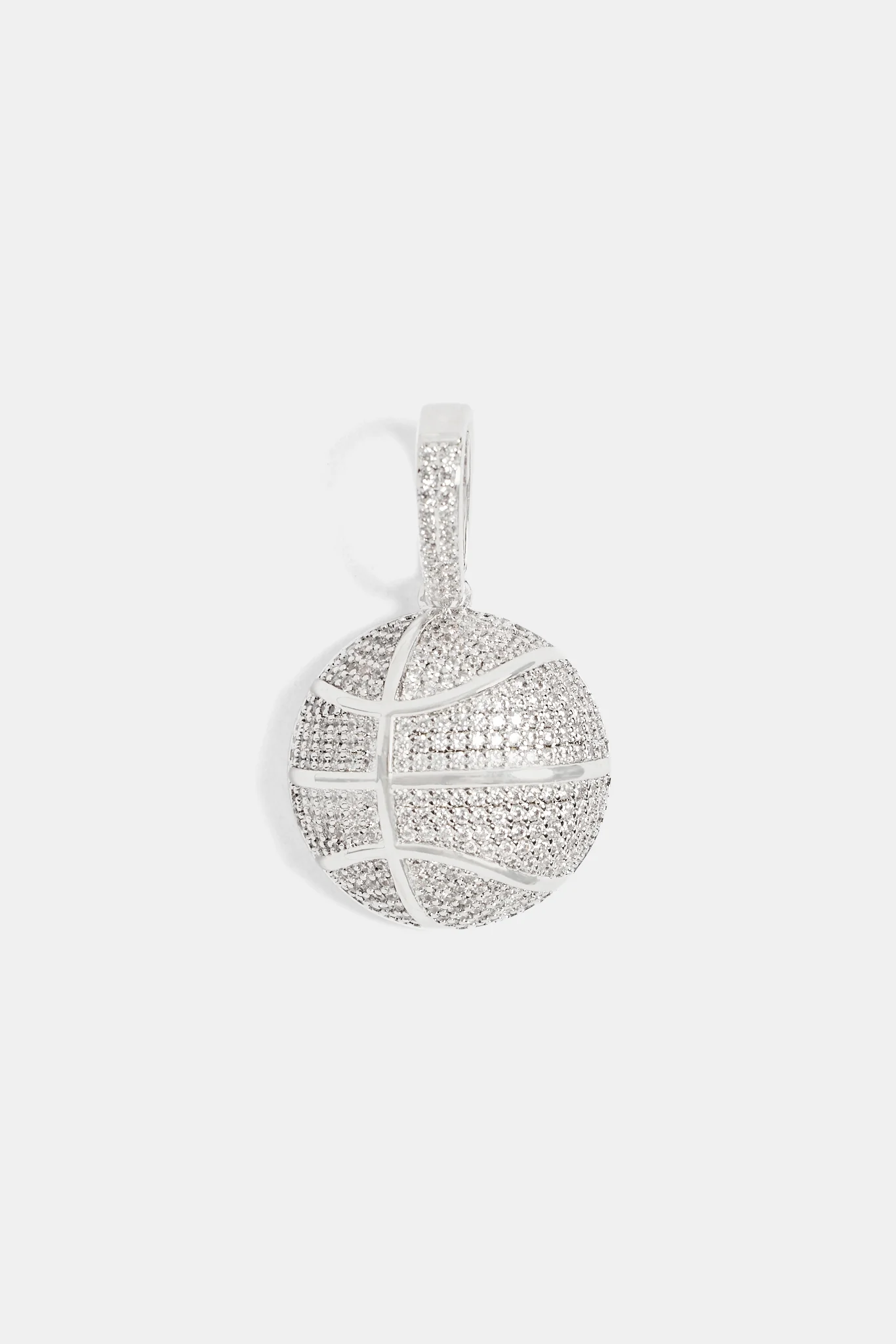 20mm Iced CZ Basketball Pendant - Image 2