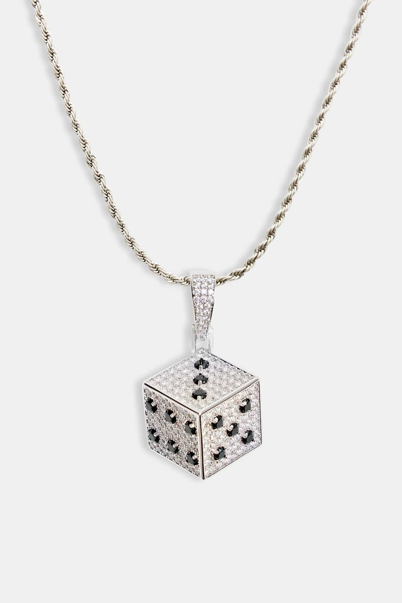 20mm Iced CZ Dice Pendant - Image 3