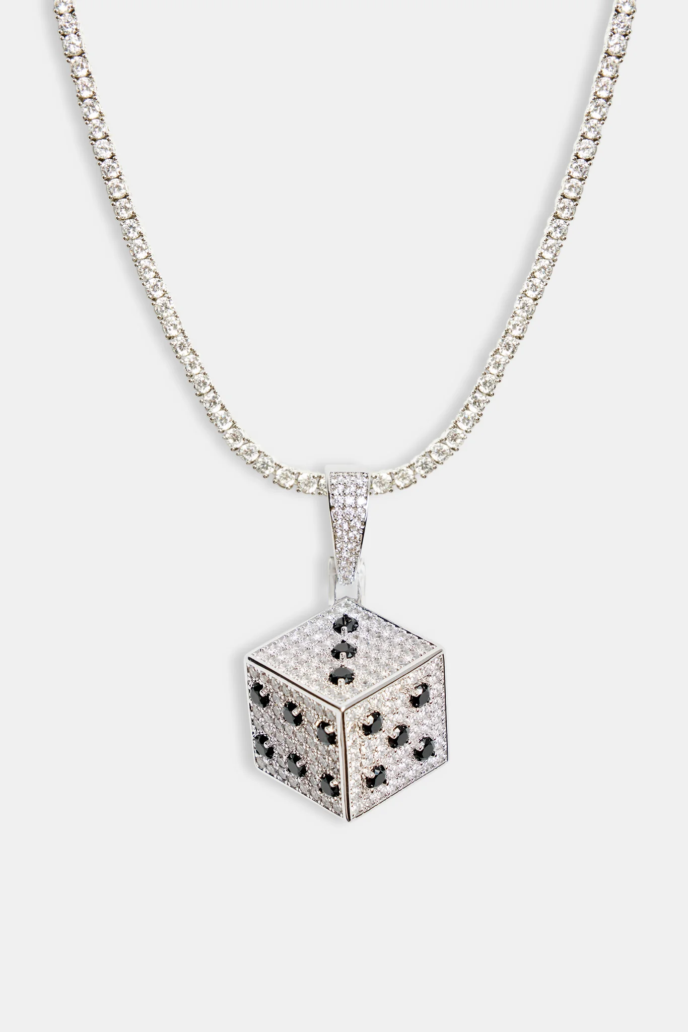 20mm Iced CZ Dice Pendant - Image 7