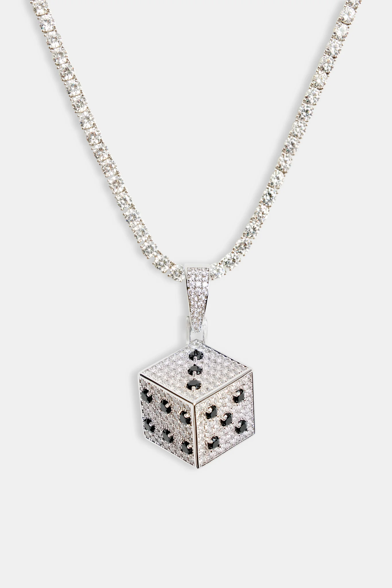 20mm Iced CZ Dice Pendant - Image 9
