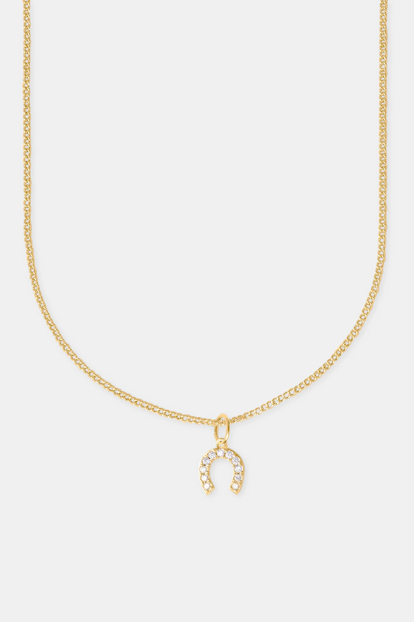 20mm Iced Horseshoe Necklace - Image 2