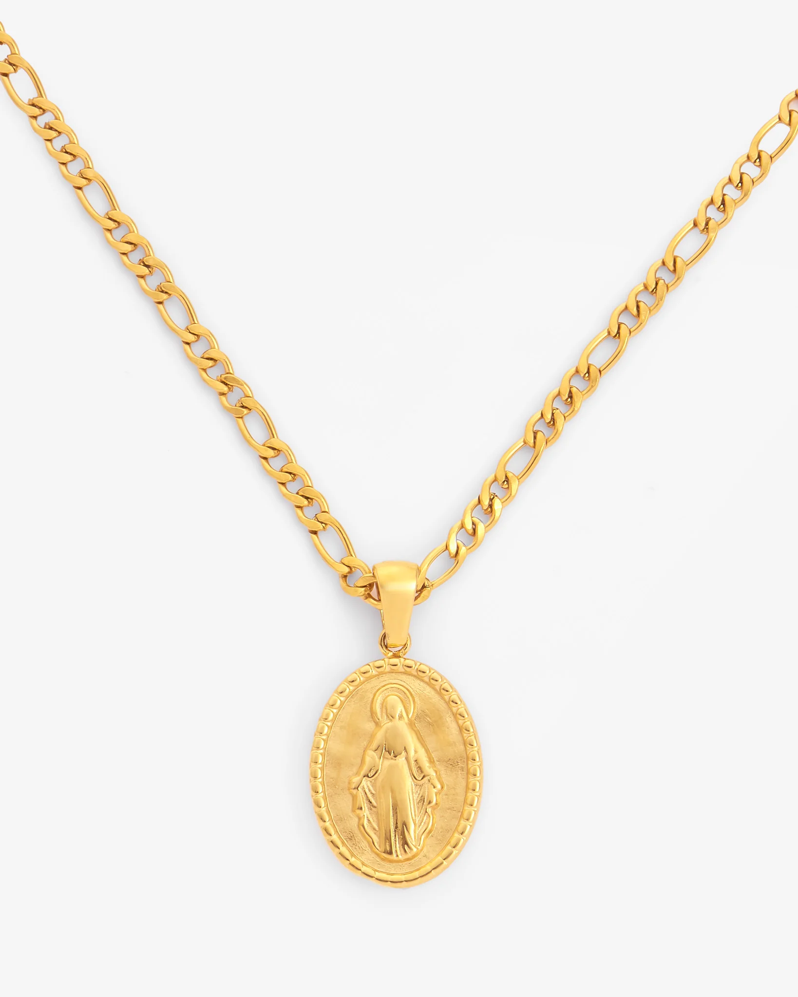 20mm St Christopher Necklace - Gold