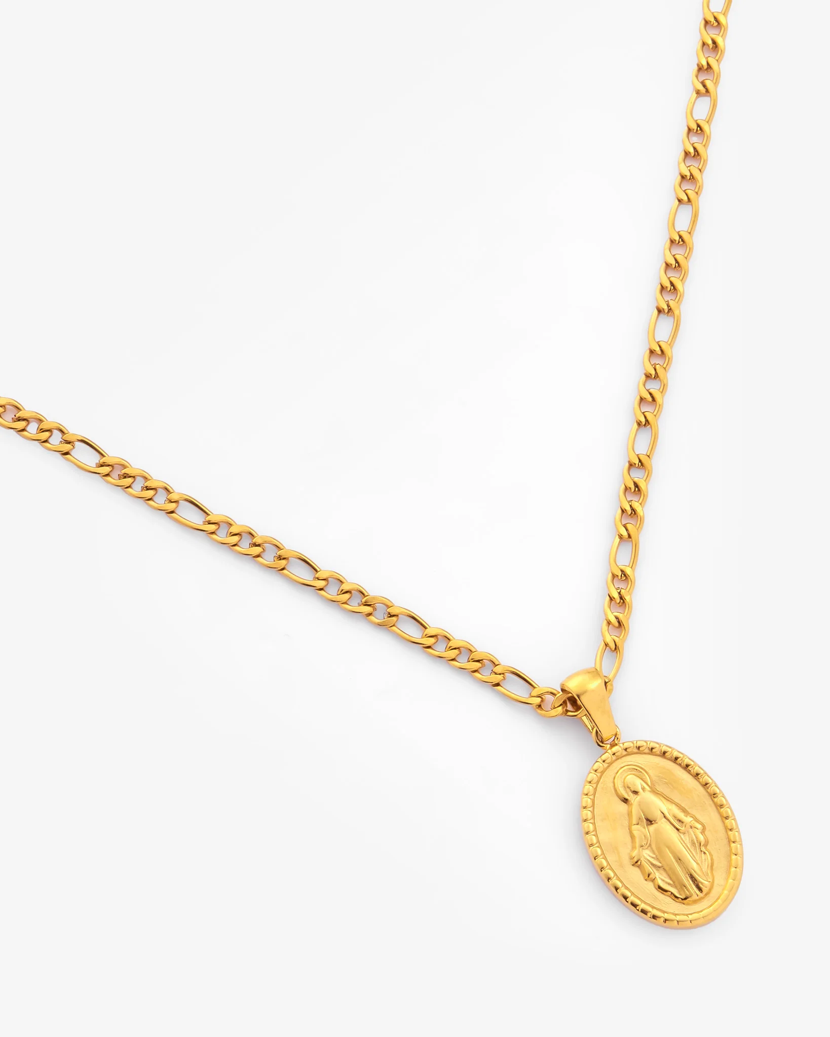 20mm St Christopher Necklace - Gold - Image 3