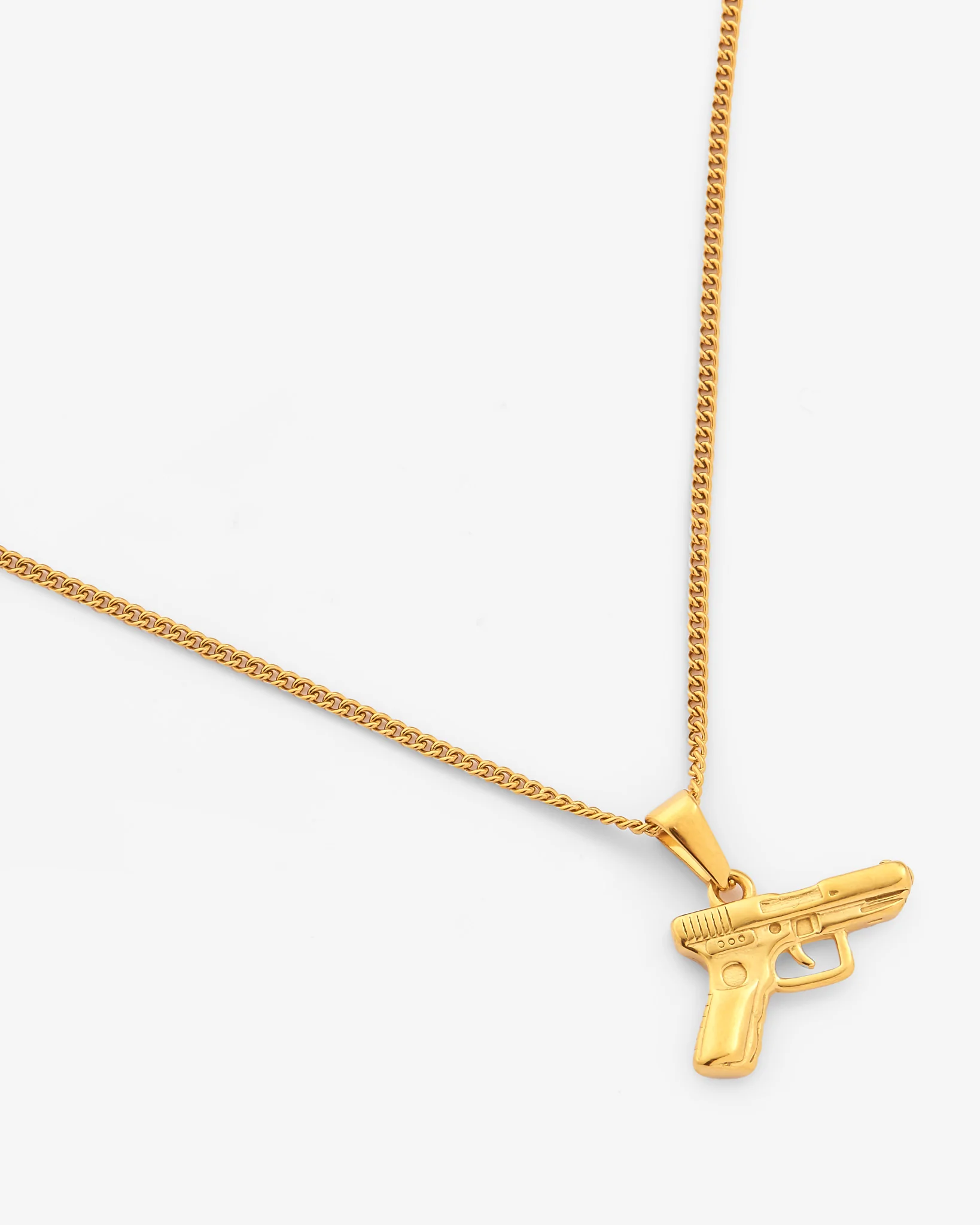 20mm Weapon Motif Necklace - Gold - Image 2