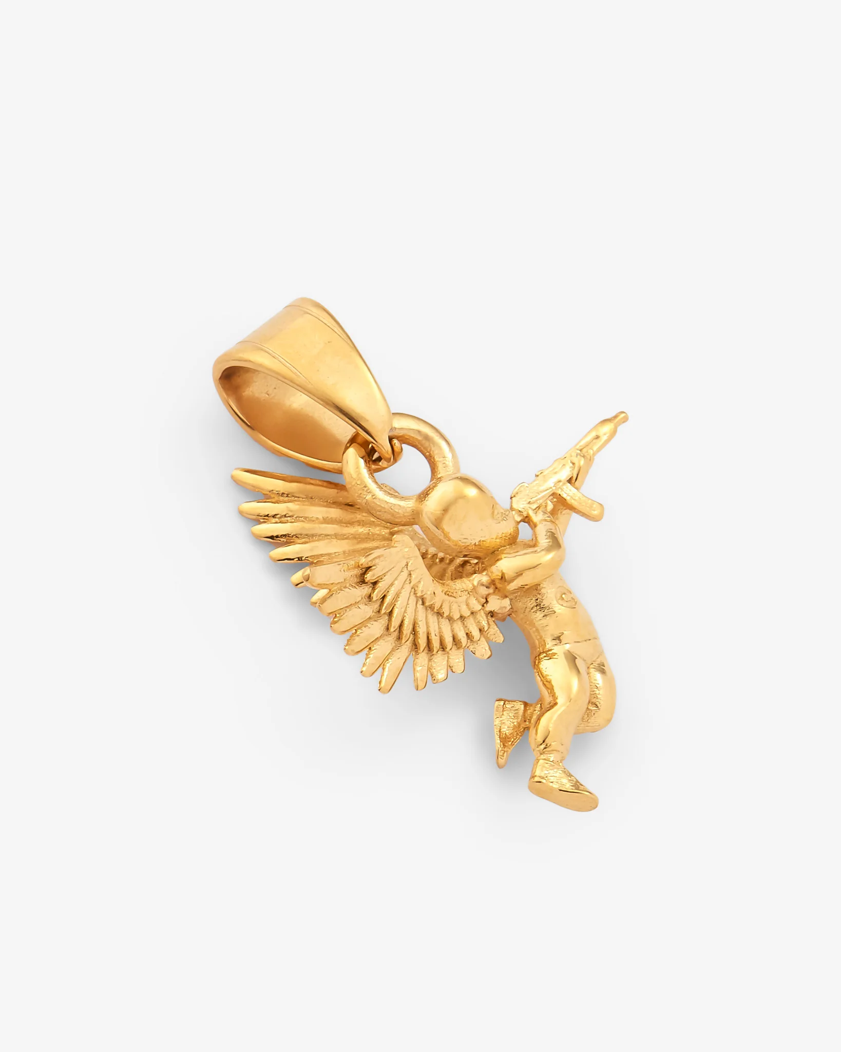 21mm Angel Soldier Single Pendant - Gold - Image 4