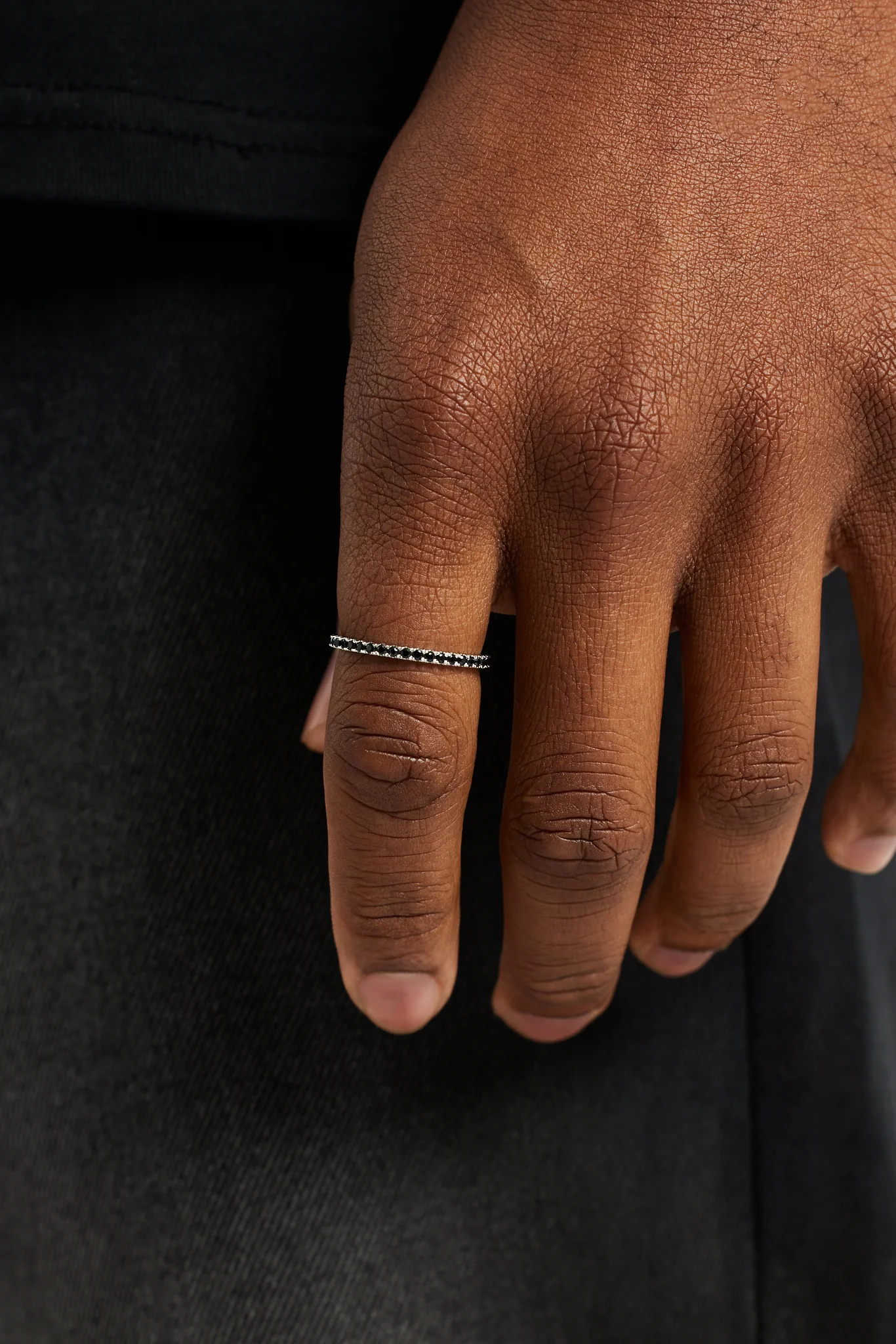 2mm 925 Black CZ Tennis Ring - Image 2