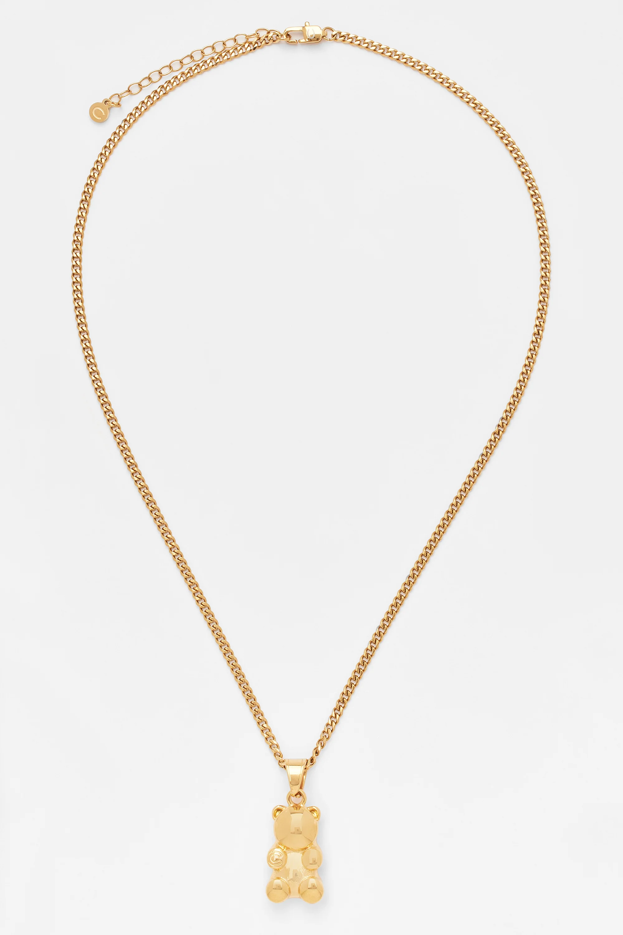 3mm Cernucci Bear Cuban Chain Necklace - Gold - Image 3