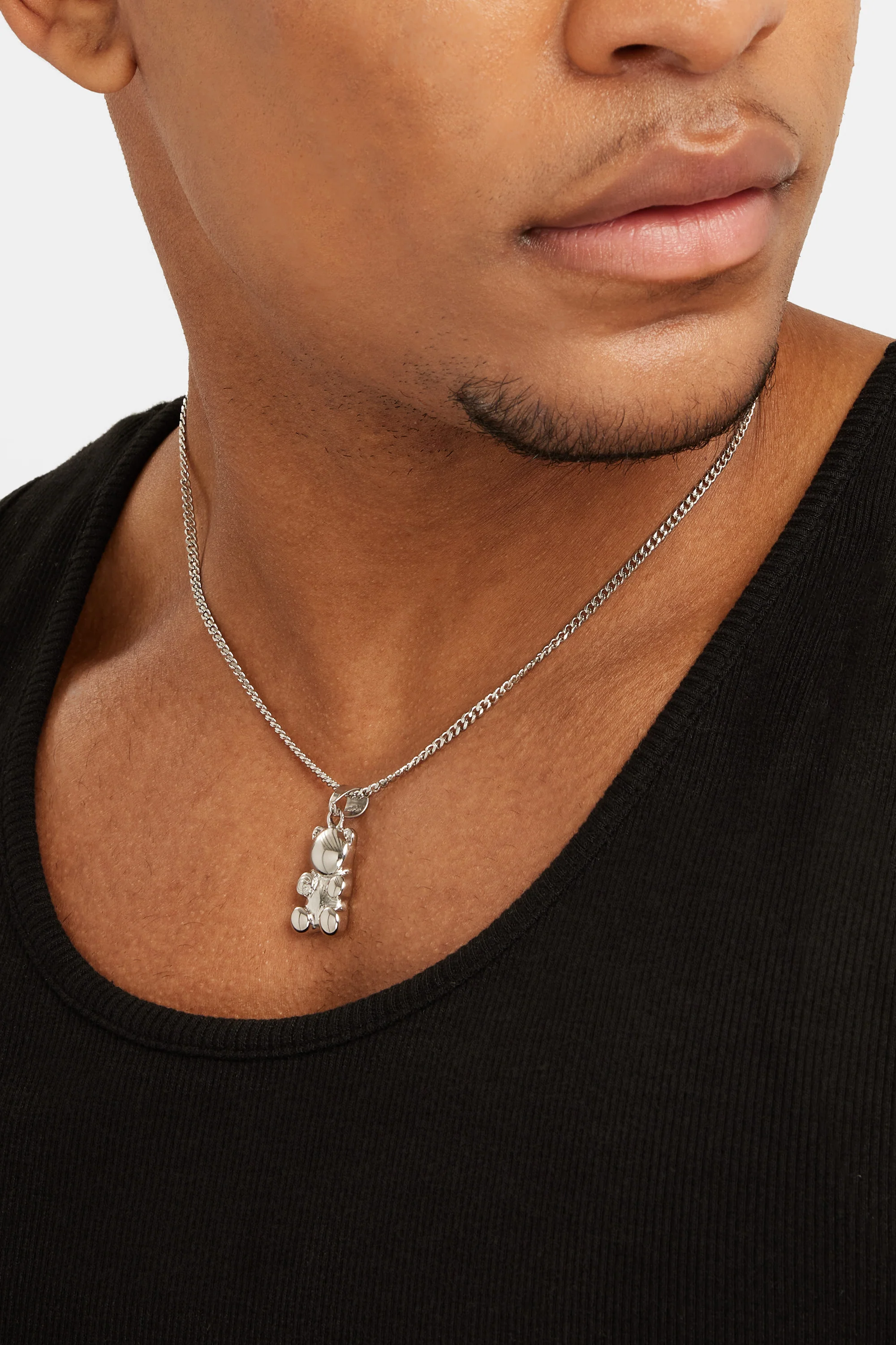 3mm Cernucci Bear Cuban Chain Necklace - Image 2