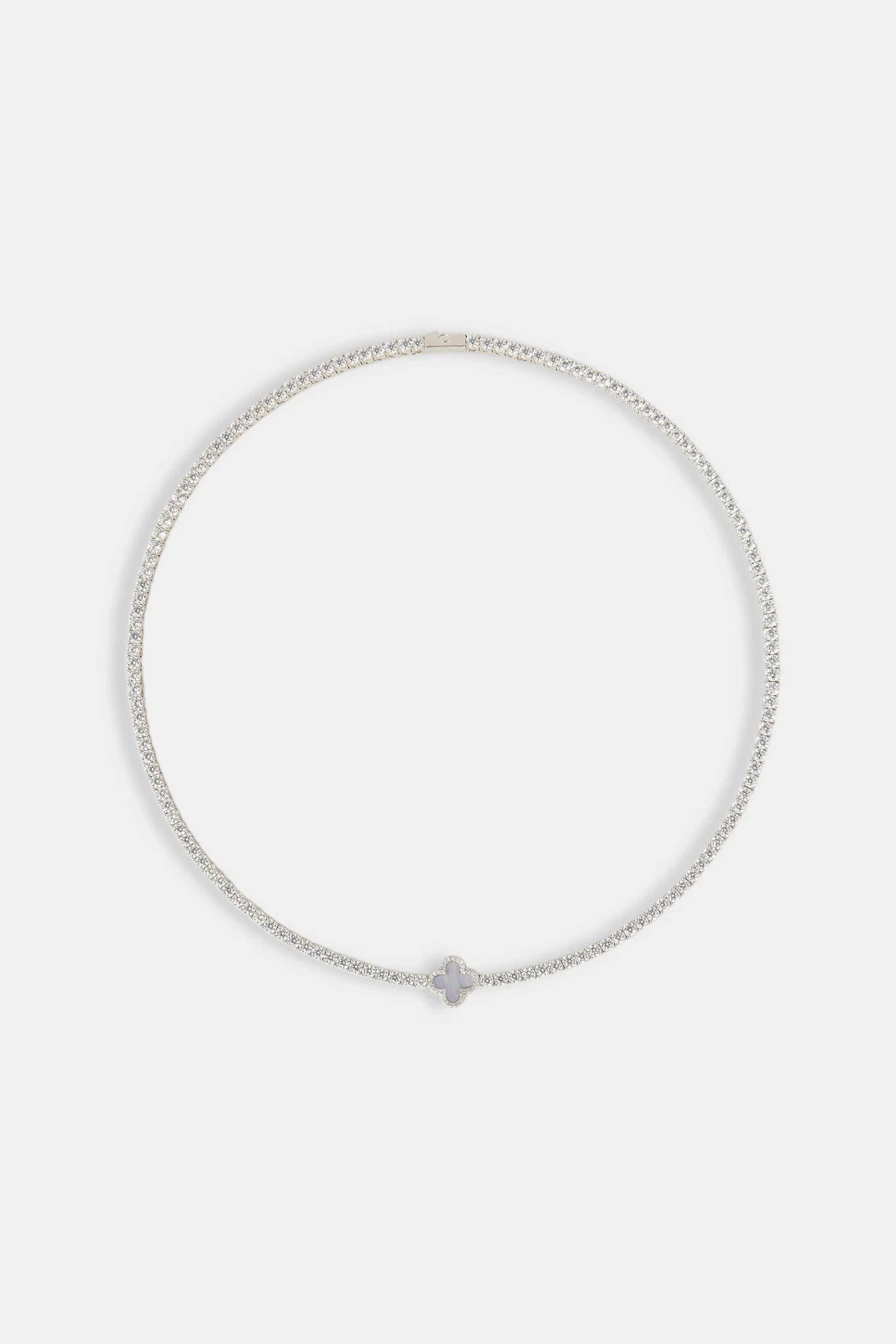 3mm Motif Purple Agate Tennis Chain - White - Image 4
