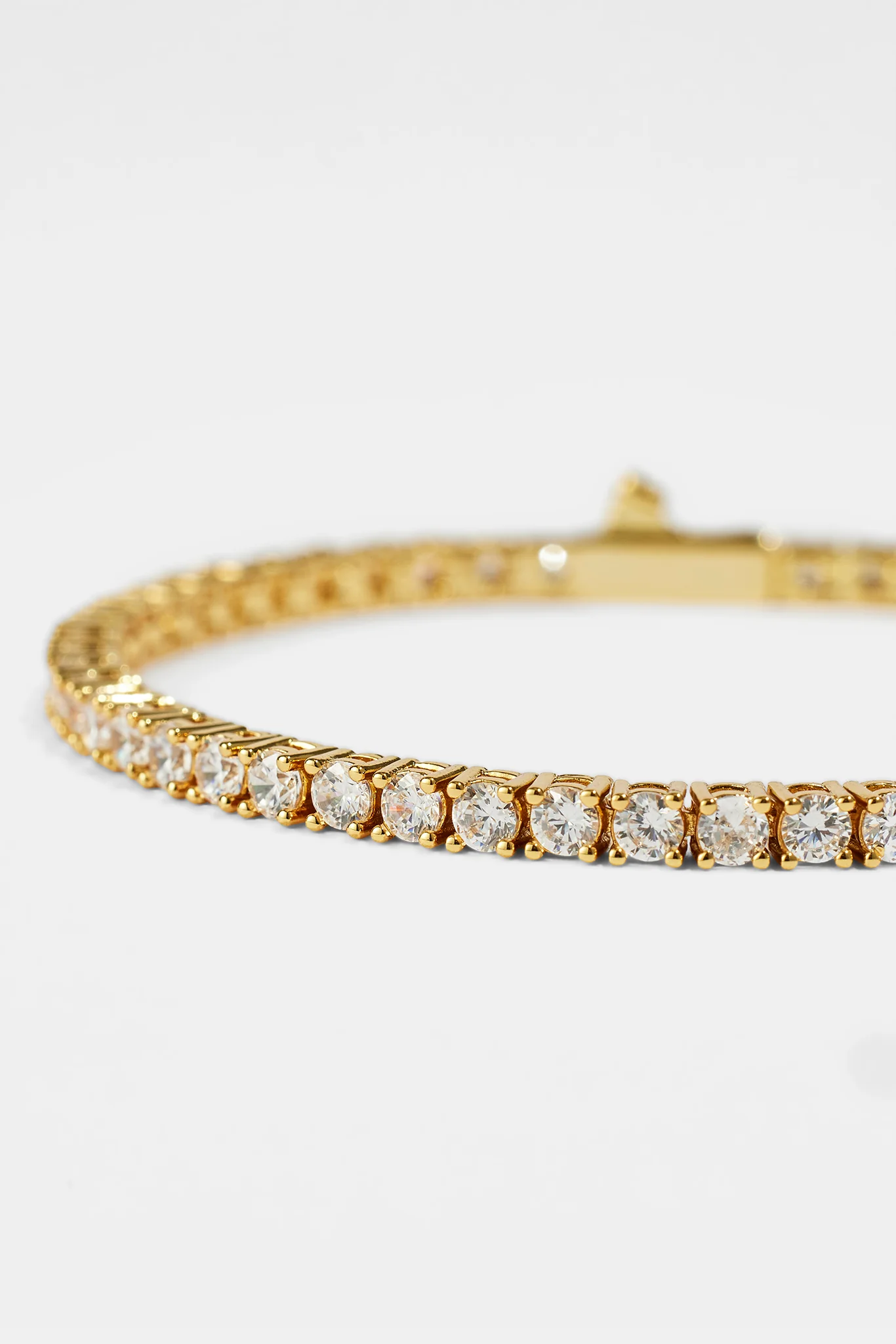Tennis Bracelet - 3mm - Gold - Image 3