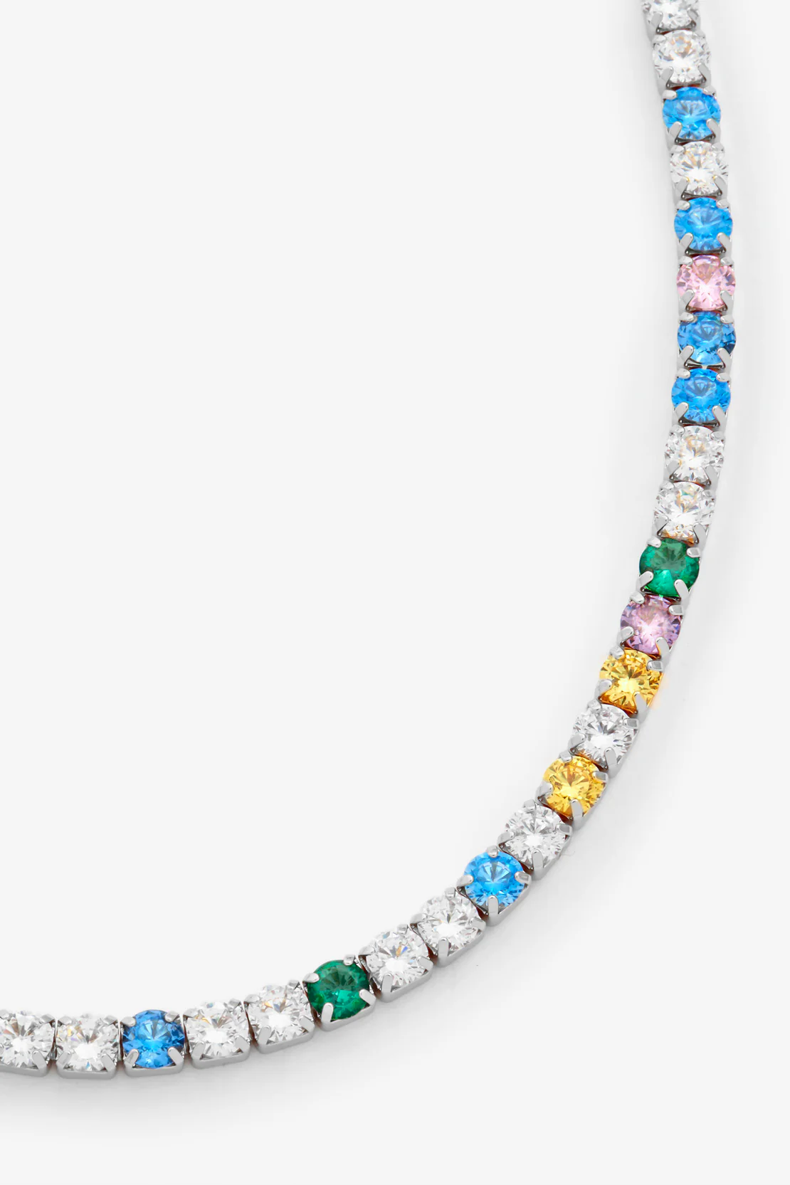 4mm Iced Multi Colour Tennis Chain - Image 2