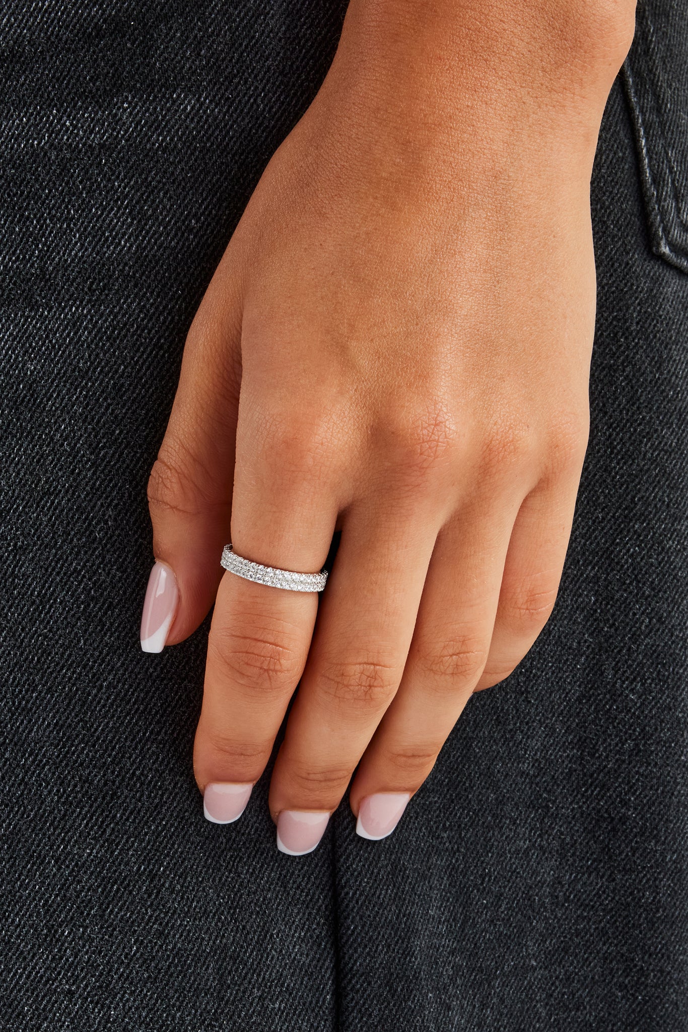 4mm Womens 925 CZ Tennis Ring - Image 2
