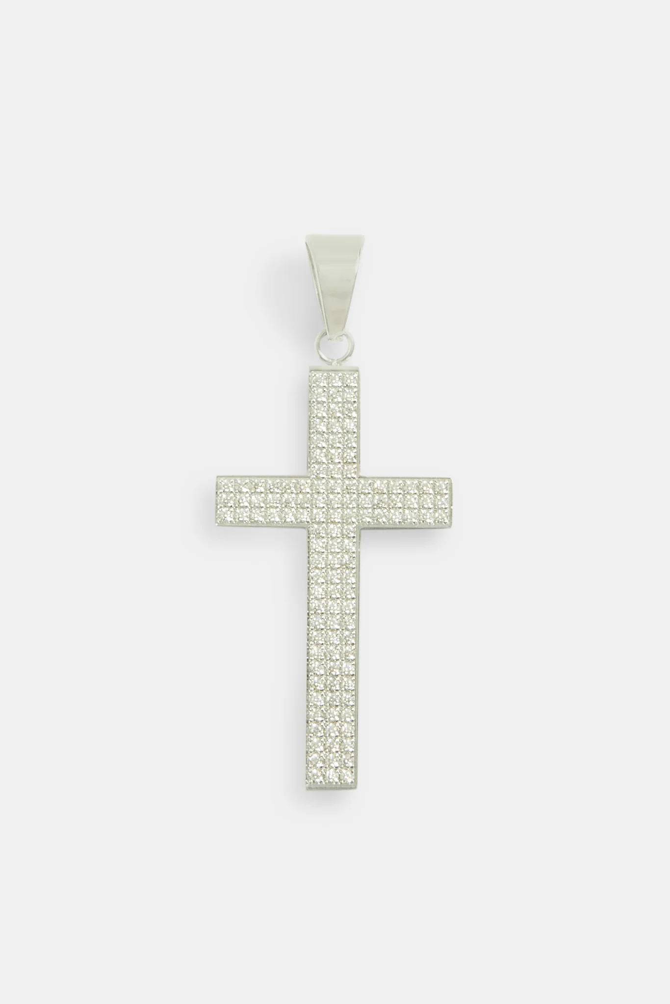 50mm Iced CZ Large Cross Pendant - Image 2