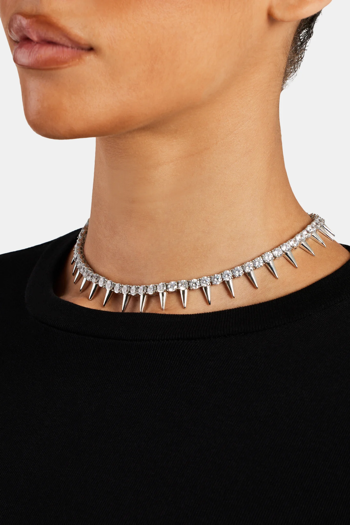 5mm Iced CZ Tennis Spike Choker - Image 3