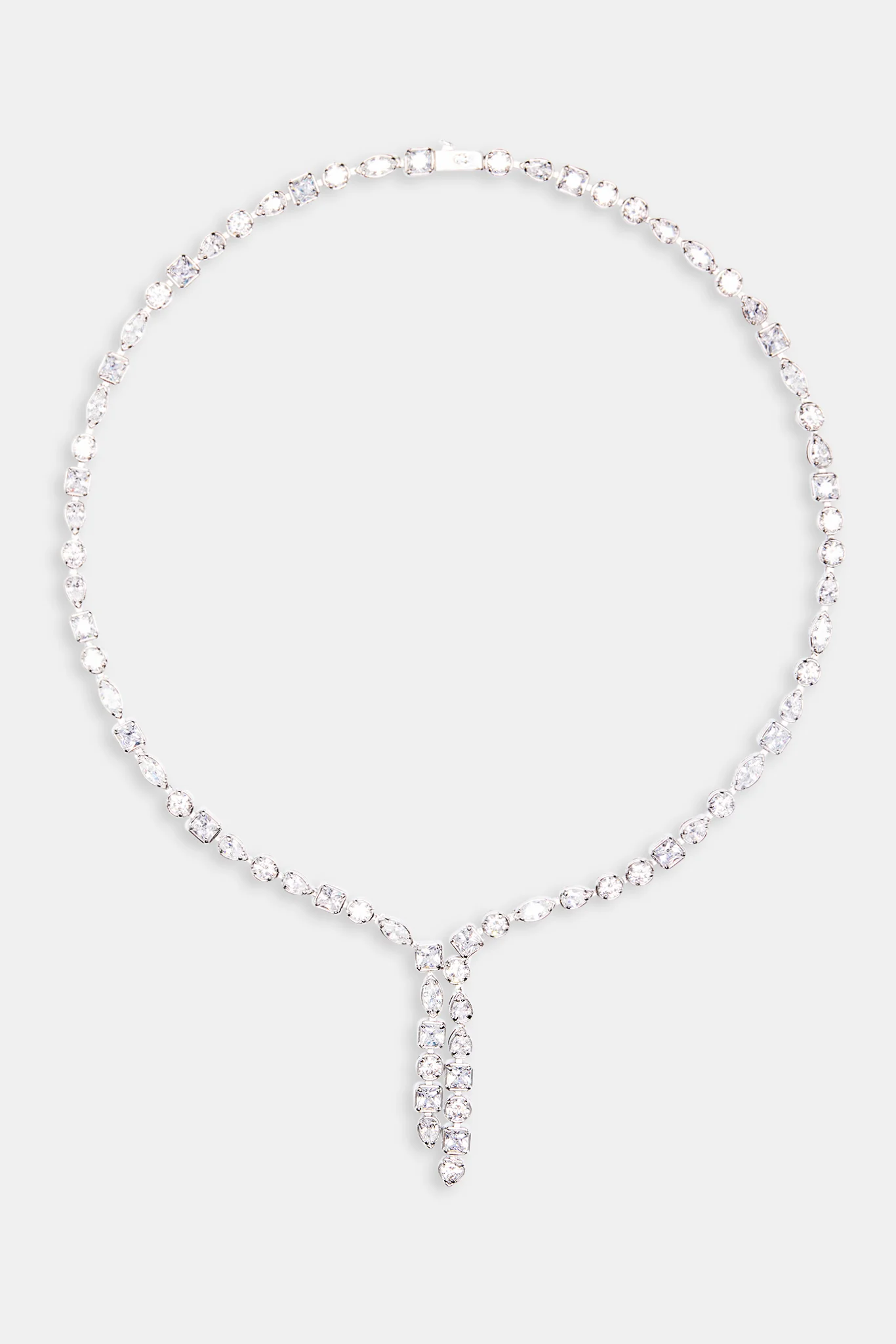 5mm Iced Mixed Shape Drop Tennis Chain - Image 3
