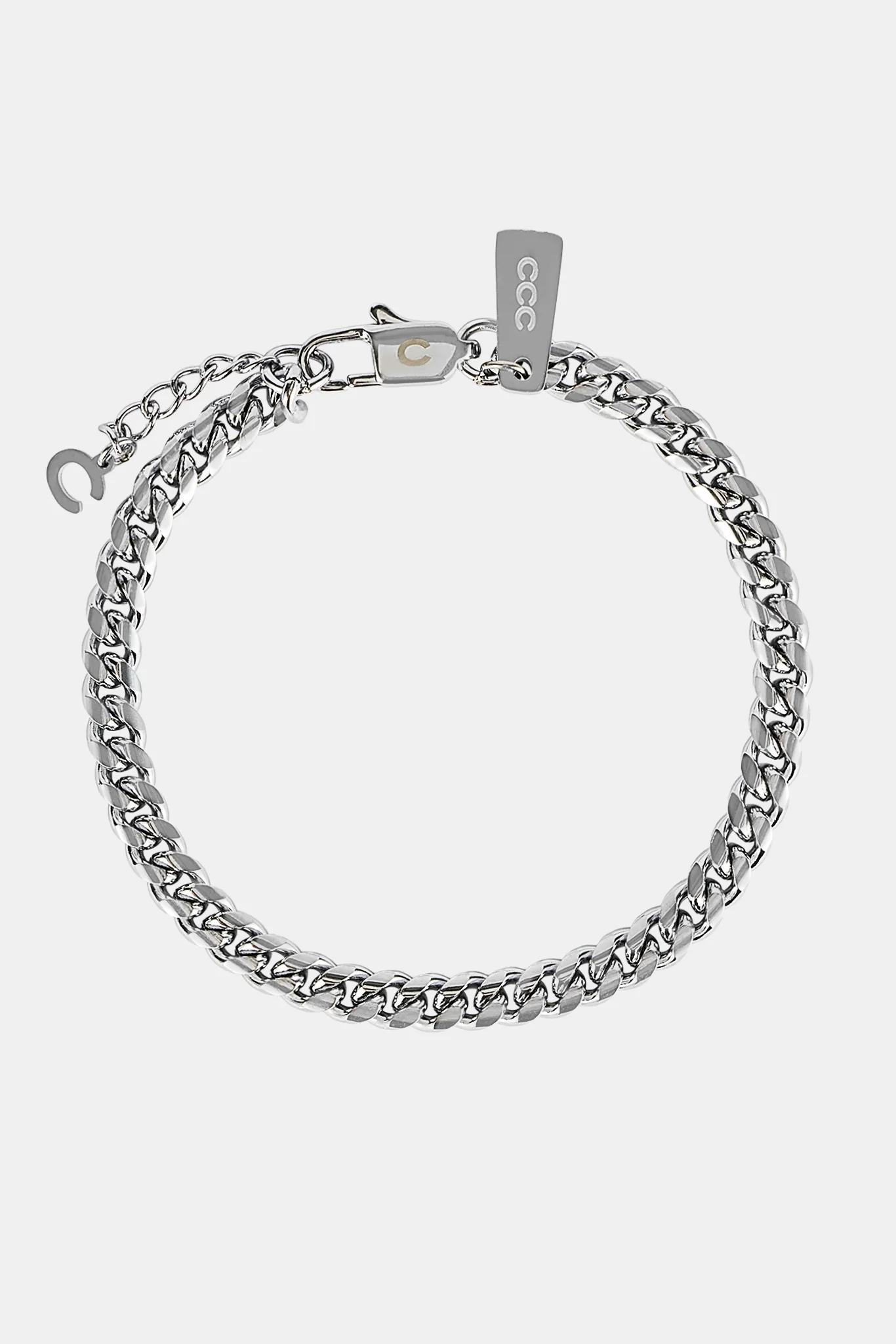 Miami Cuban Bracelet - 5mm - White - Image 3