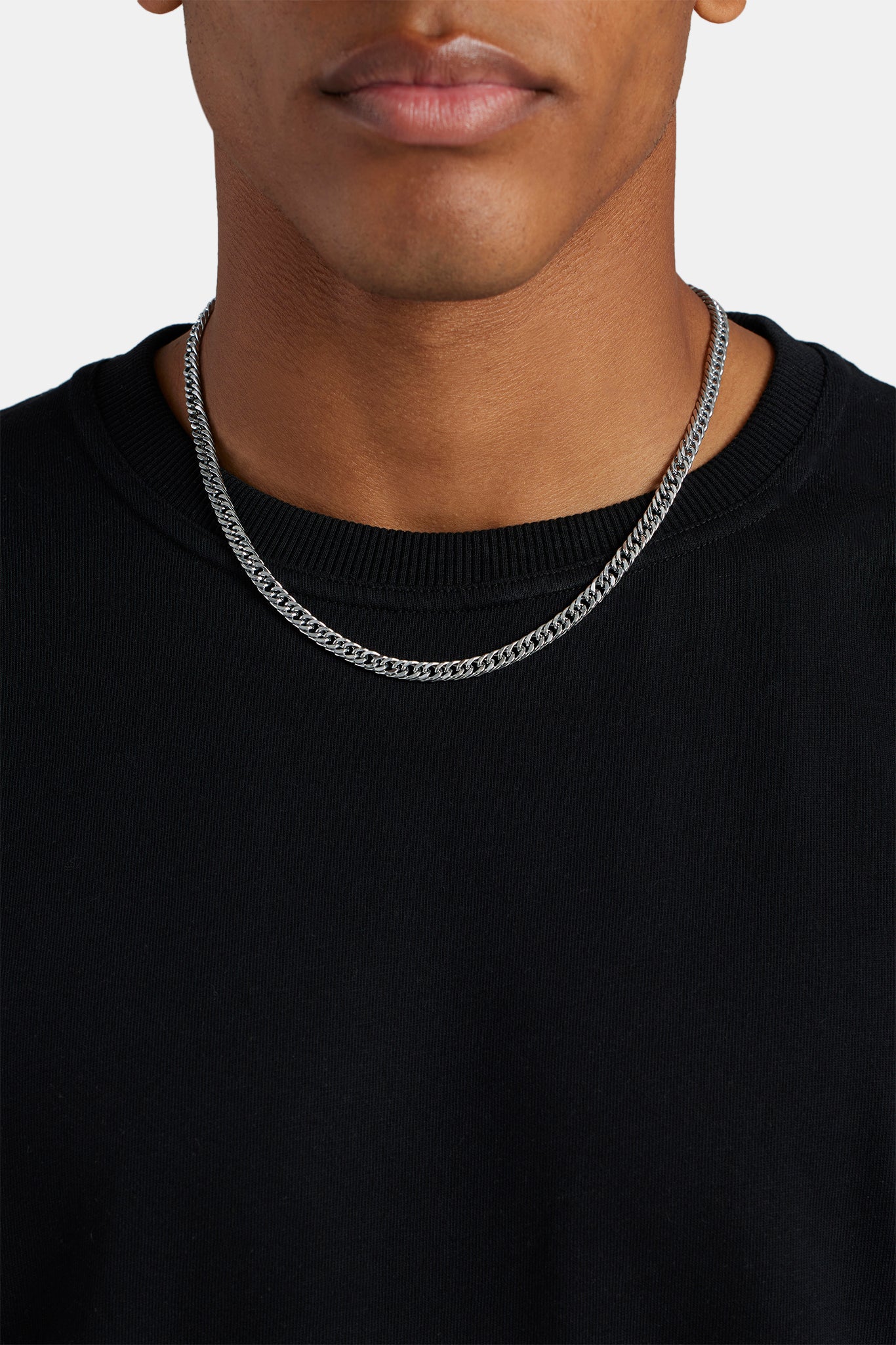Square Cuban Chain - 5mm - White