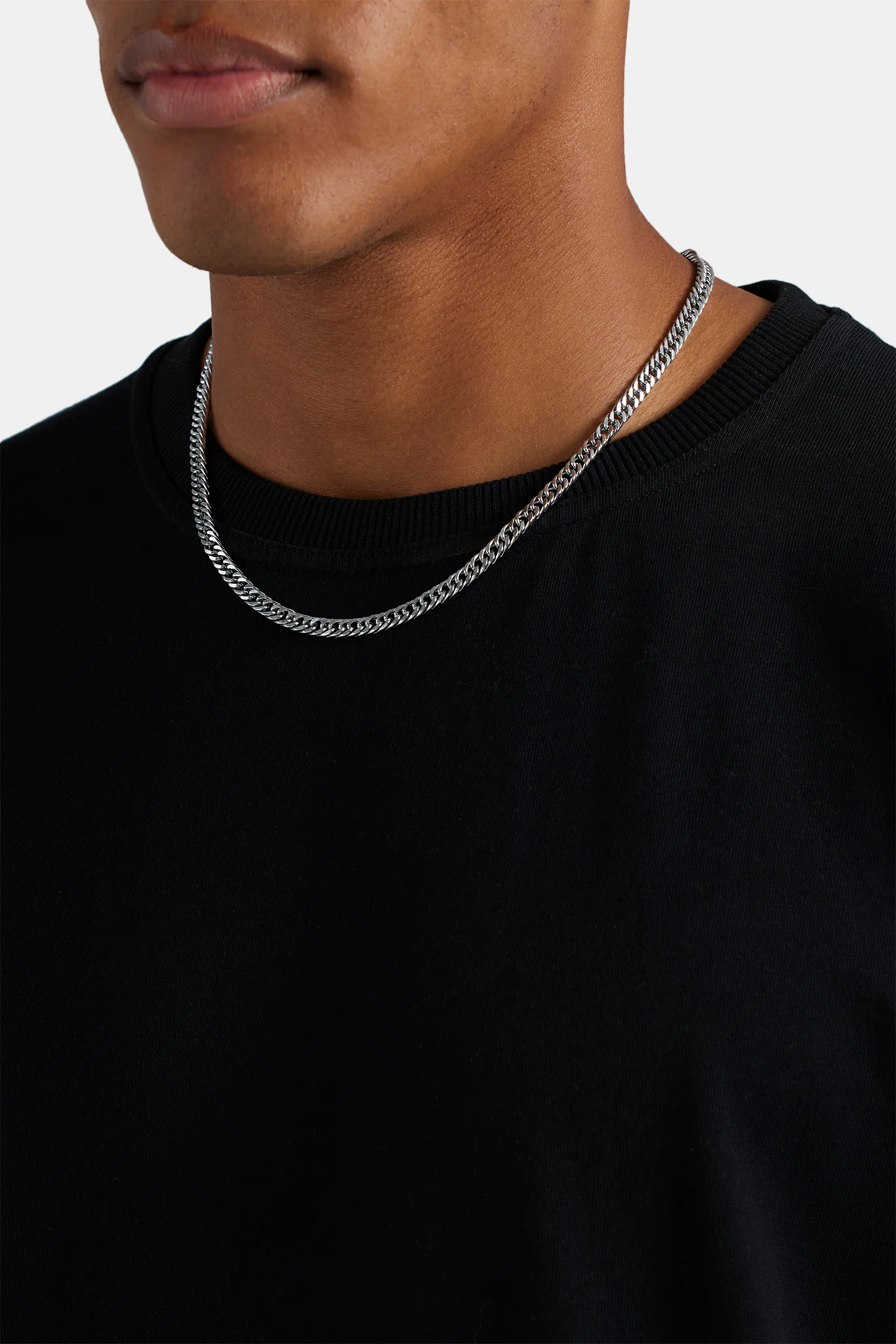 Square Cuban Chain - 5mm - White - Image 4