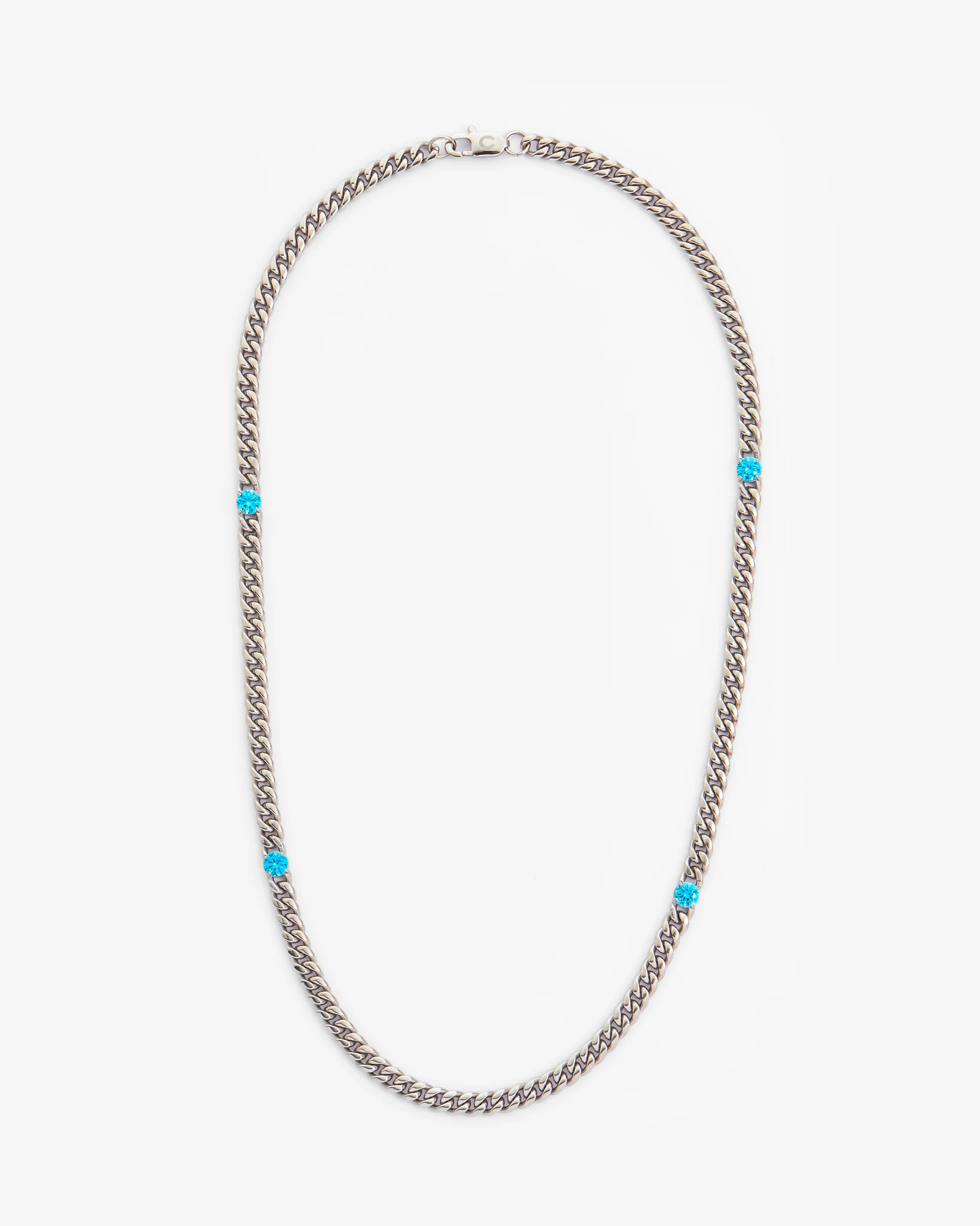 6mm Blue Stone Cuban Chain