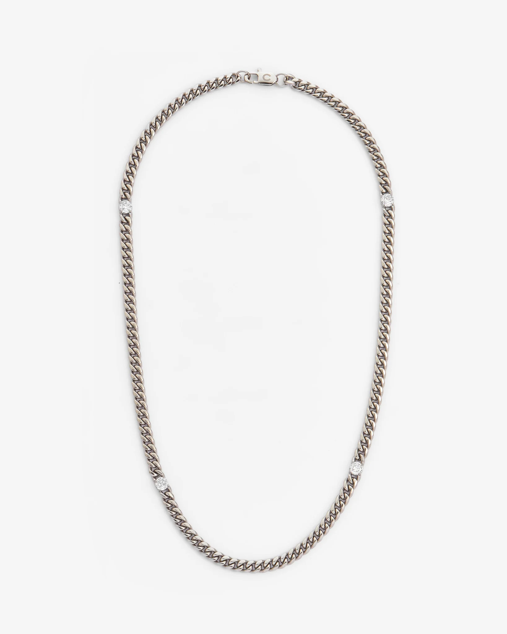 6mm Clear Stone Cuban Chain - Image 2