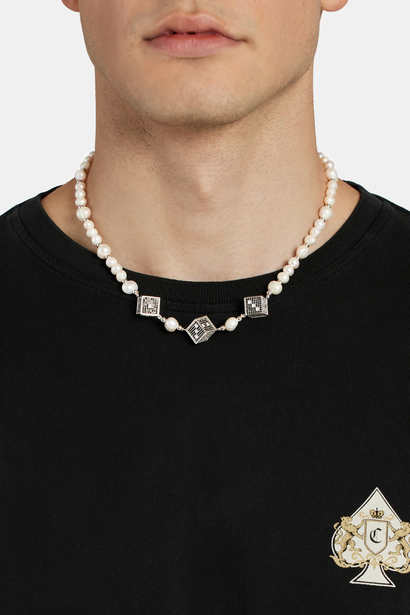 6mm Freshwater Pearl Dice Bead Necklace - Image 2