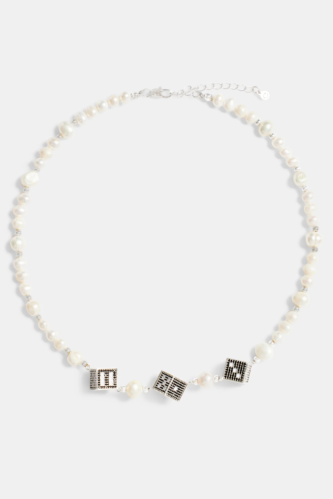 6mm Freshwater Pearl Dice Bead Necklace - Image 3