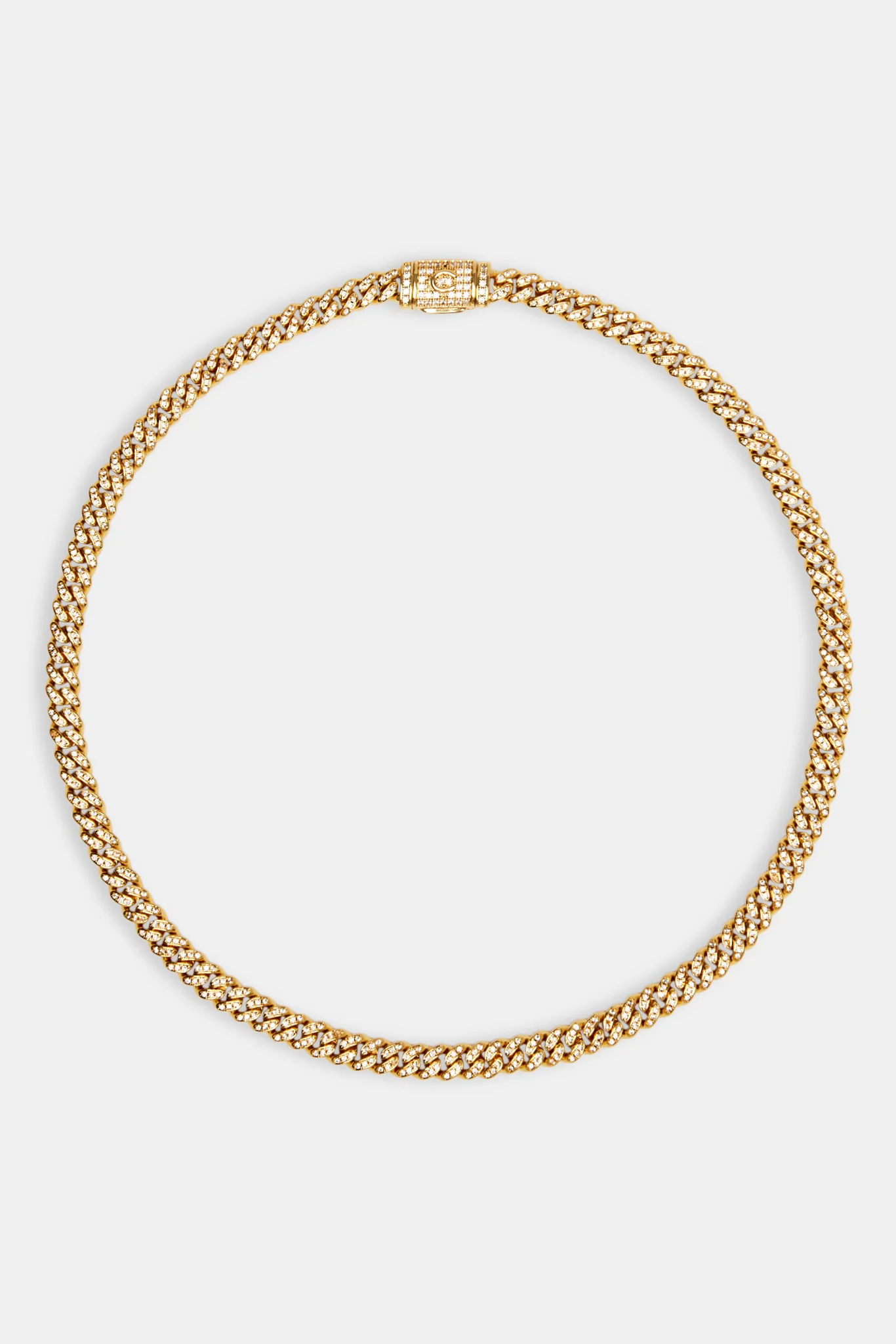 6mm Gold Plated Iced Cuban Chain - Image 4