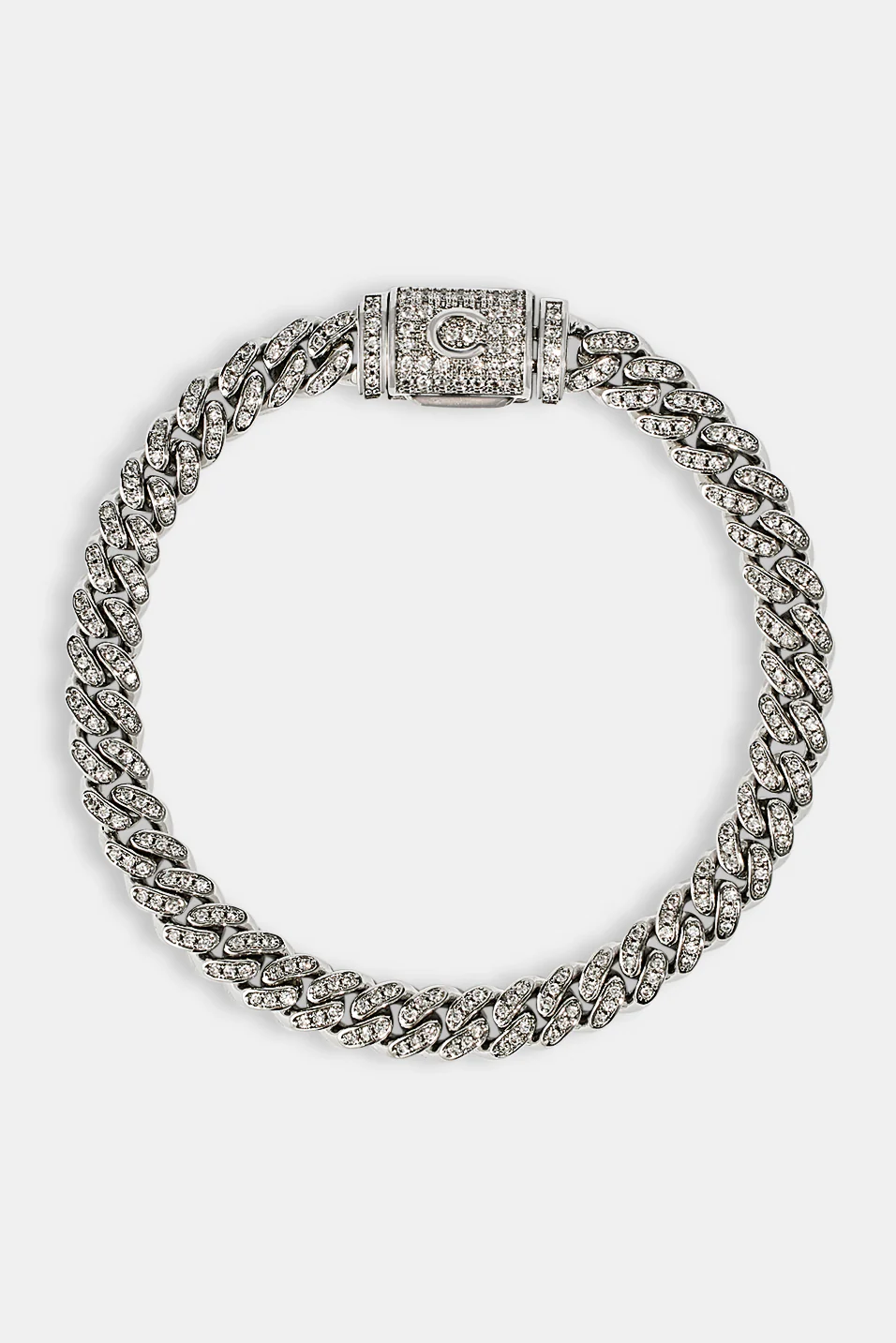 Iced Cuban Bracelet - 6mm - White