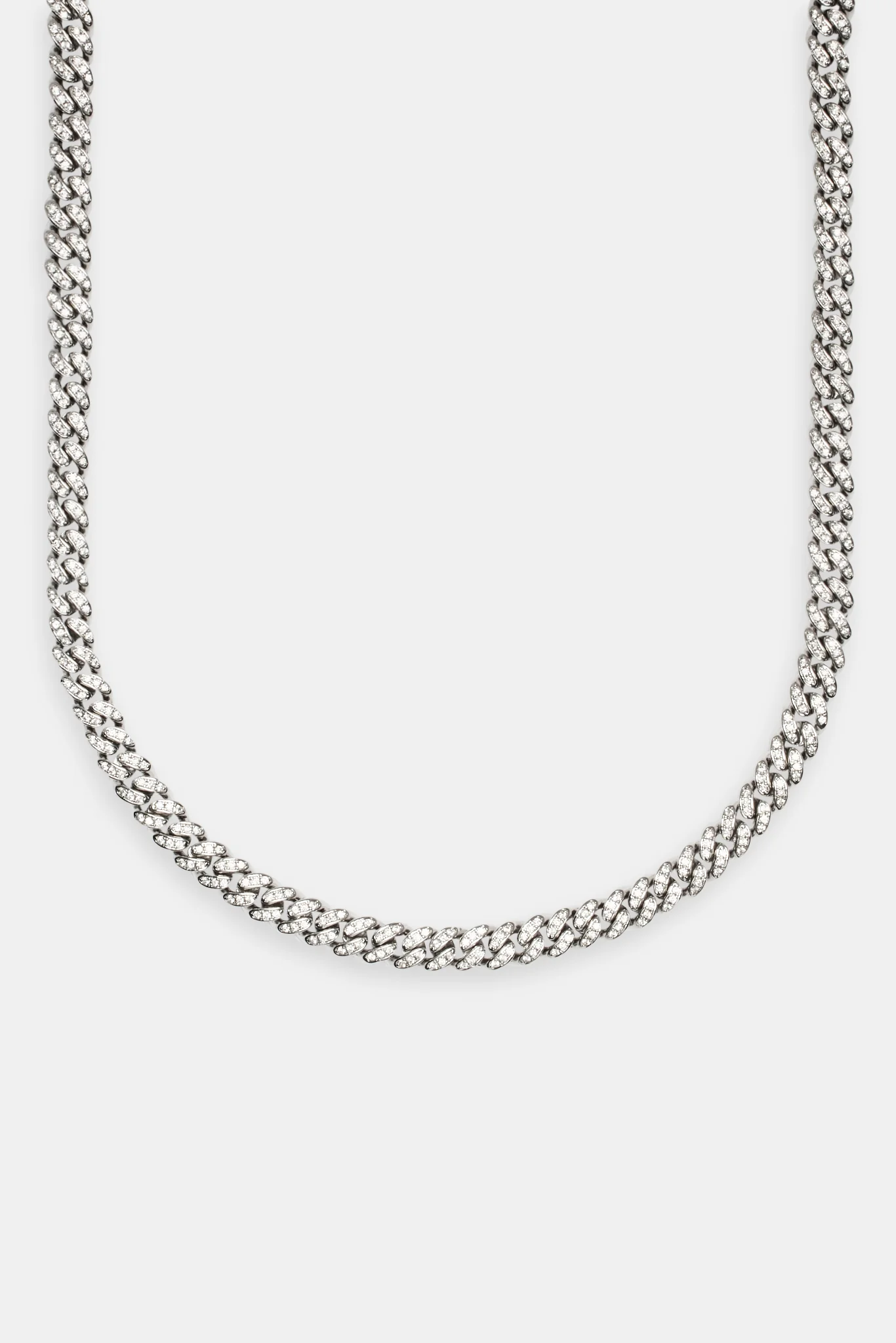Iced  Cuban Chain - 6mm - White - Image 2
