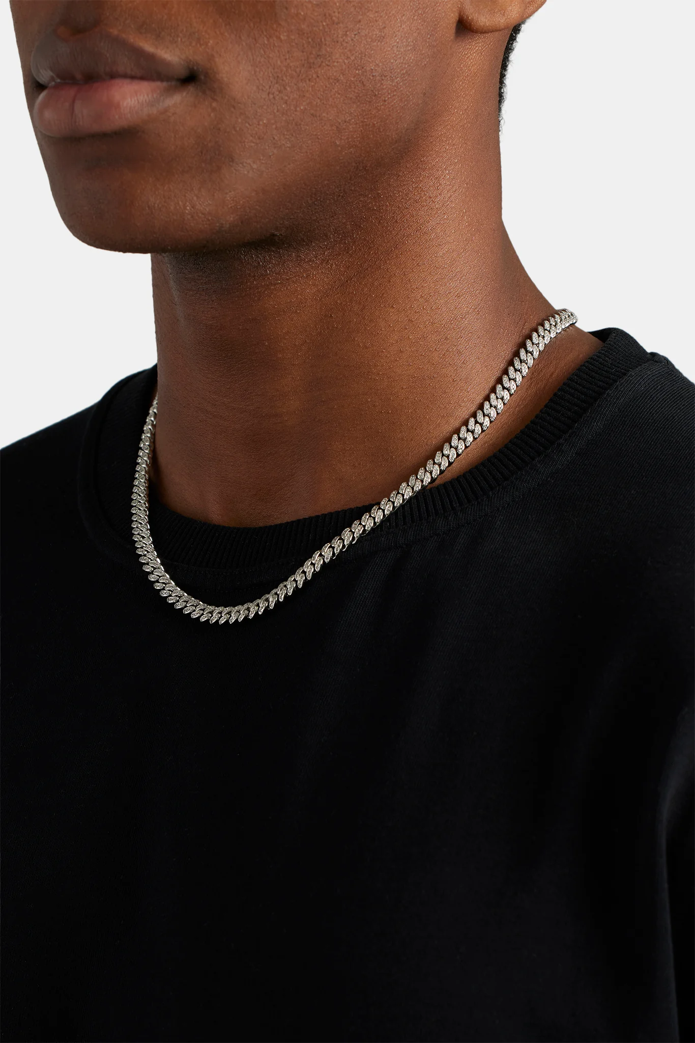 Iced  Cuban Chain - 6mm - White - Image 3
